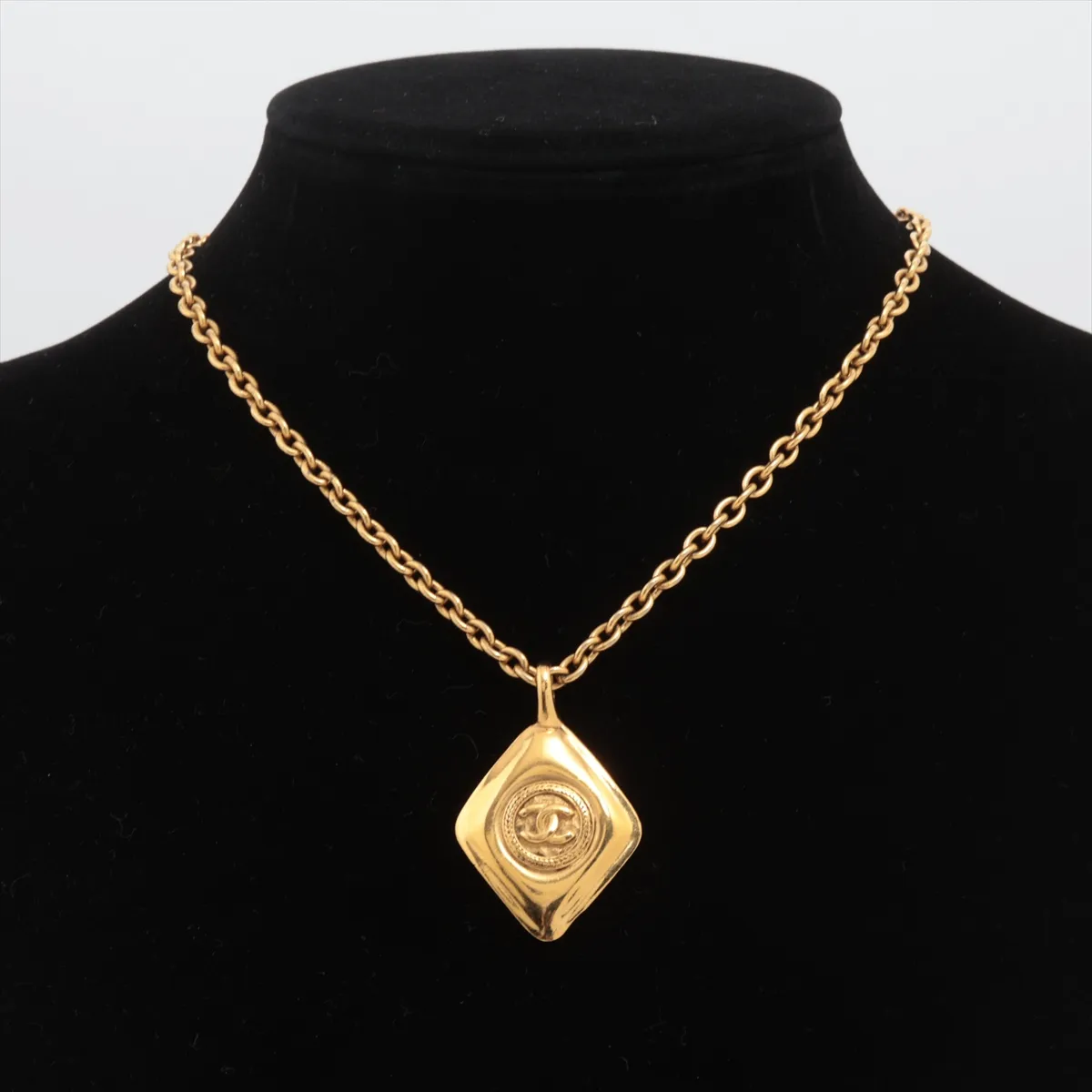 Coco Mark Necklace, GP Gold. Shows signs of wear including — view 5