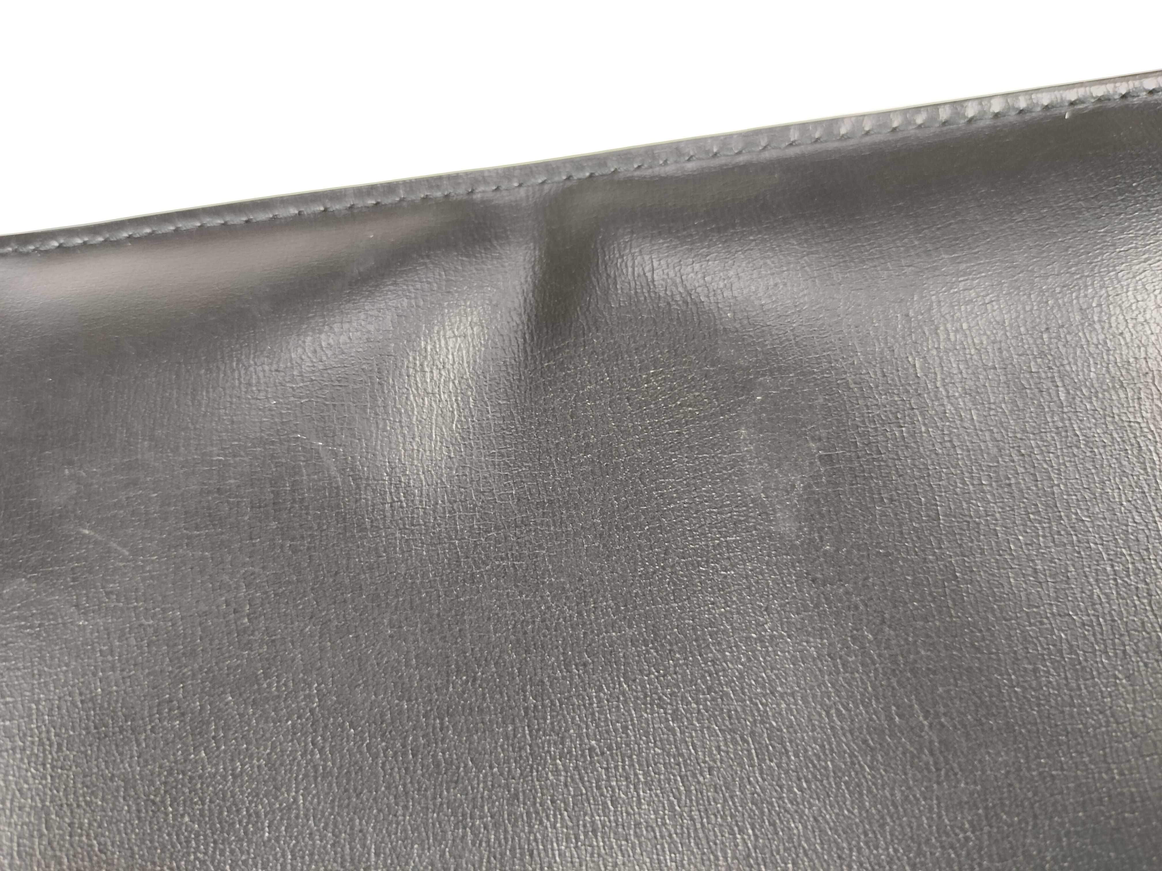 Leather YSL Logo Clutch Bag — view 11