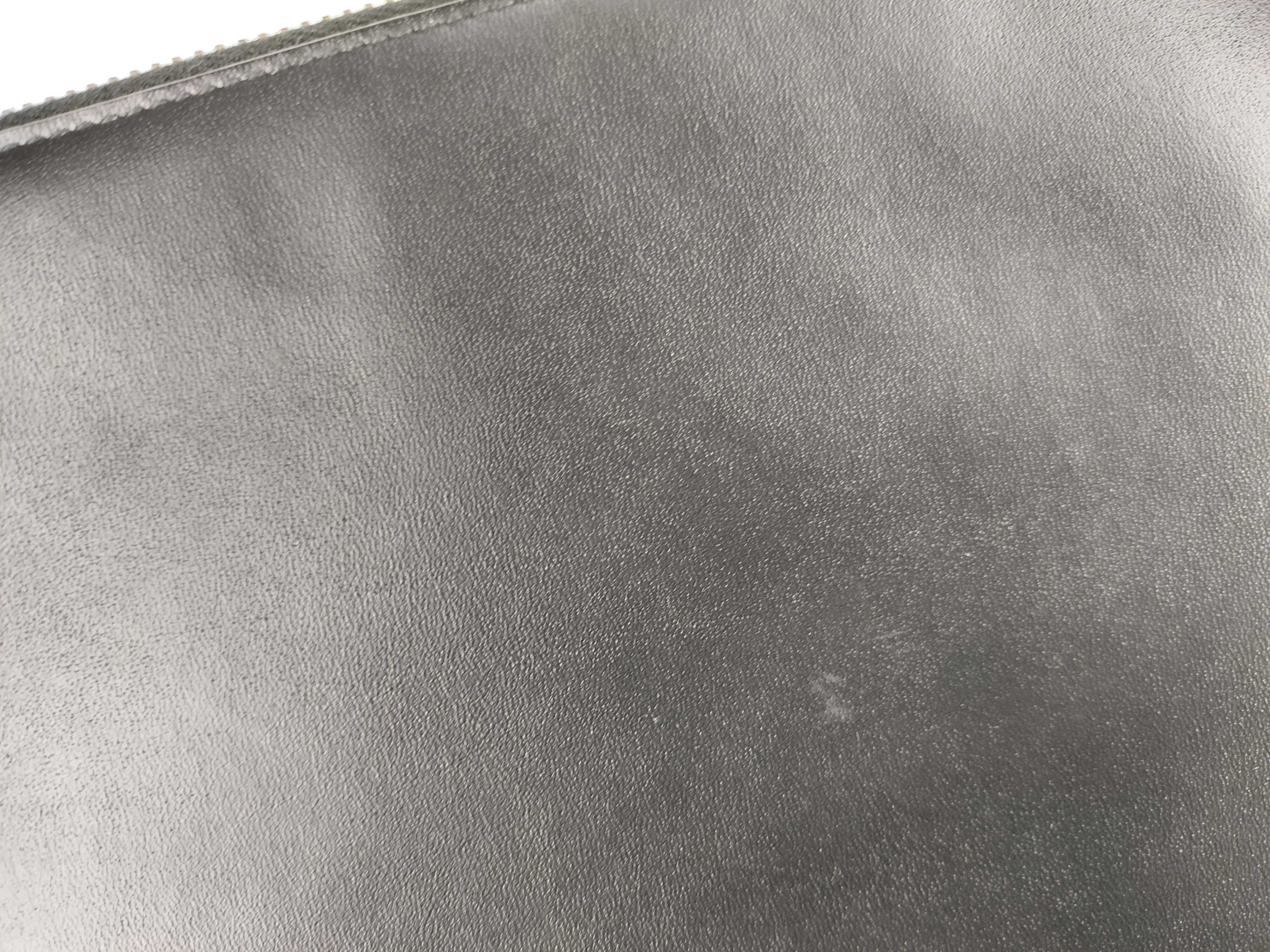 Leather YSL Logo Clutch Bag — view 13