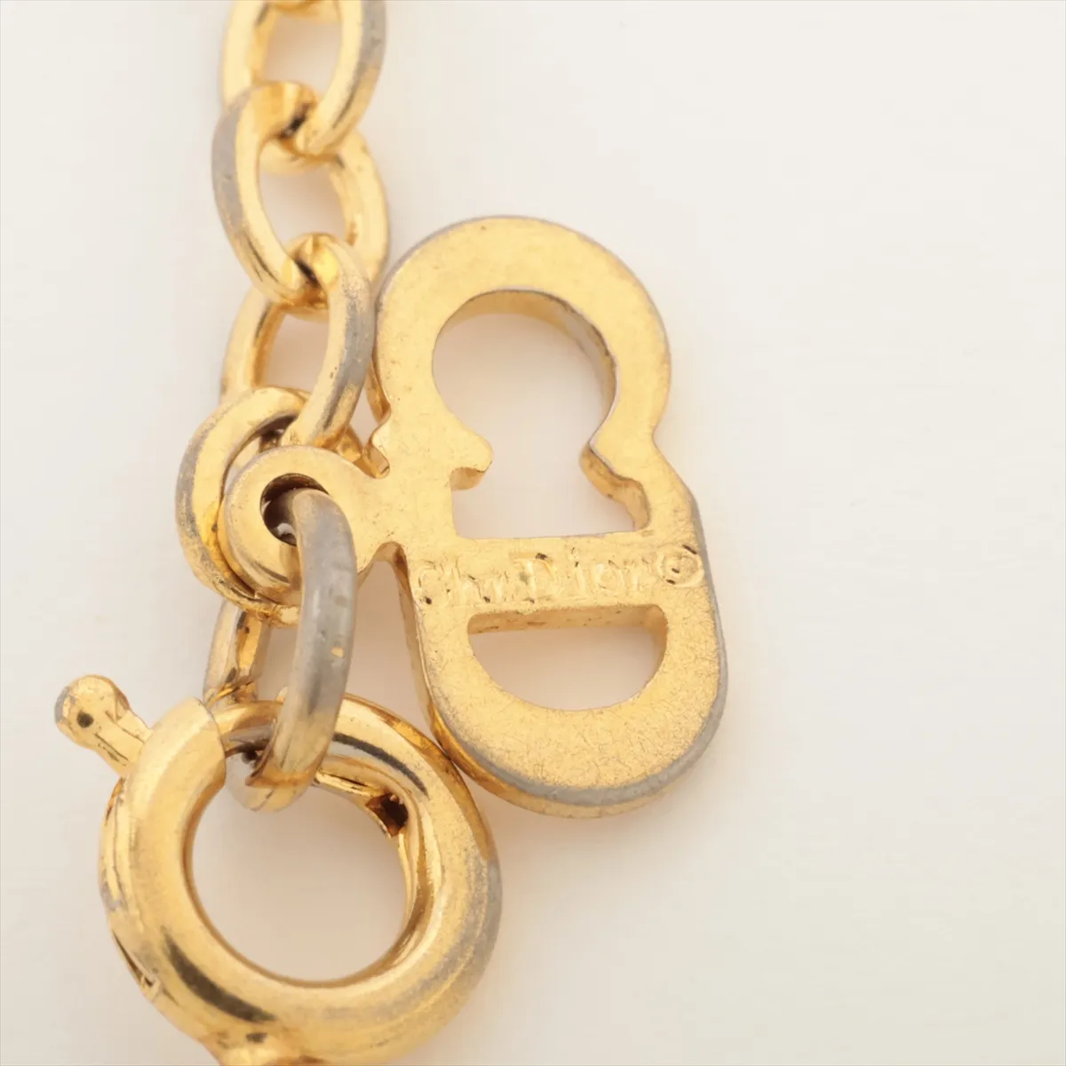 CD logo necklace, GP gold, — view 4