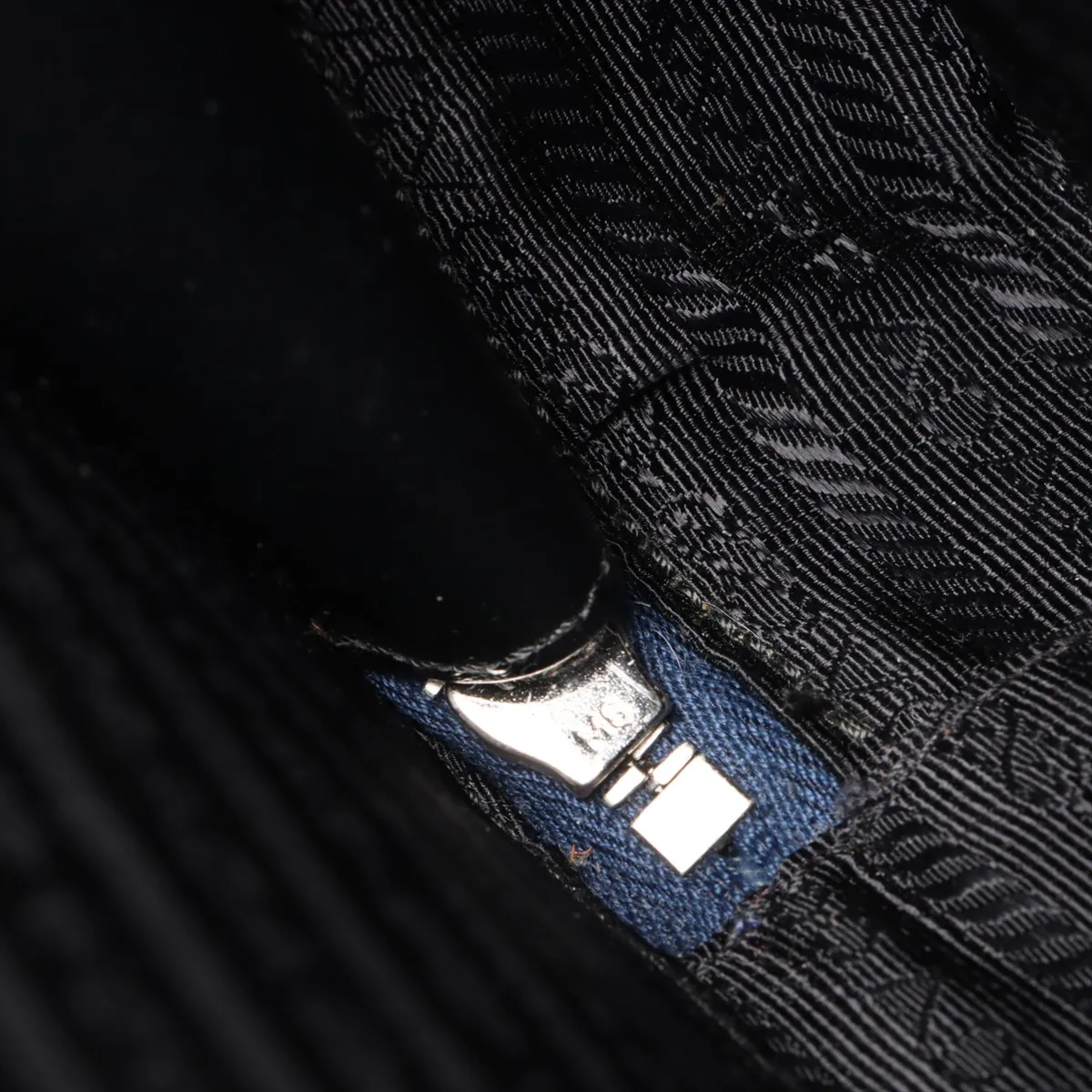 Brick Saffiano Leather Shoulder Bag Blue — view 11