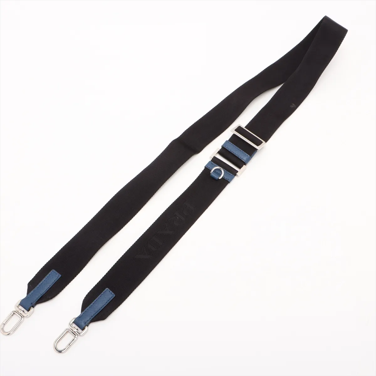 Brick Saffiano Leather Shoulder Bag Blue — view 7