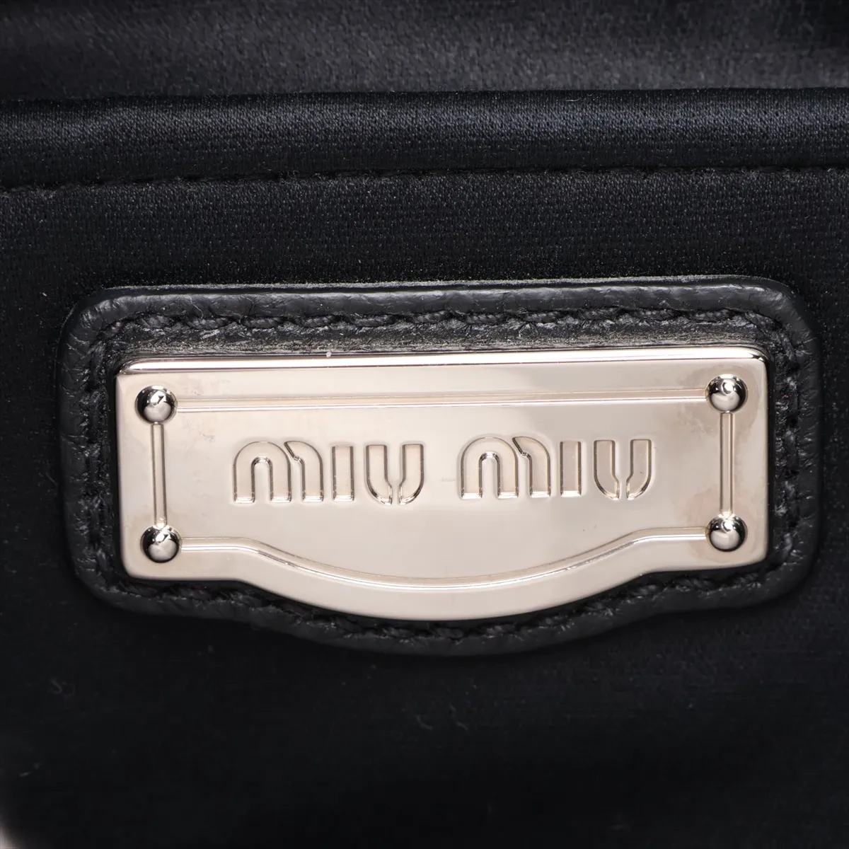 Leather 2-Way Handbag, Black — view 14