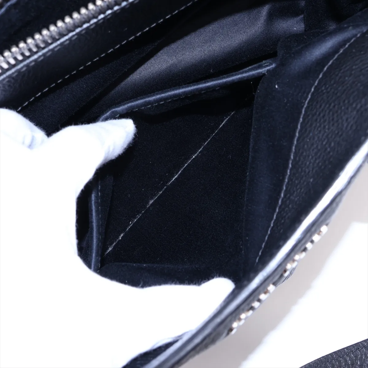 Leather 2-Way Handbag, Black — view 10