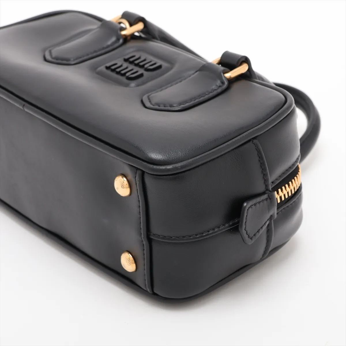 Arcadi Leather 2-Way Handbag, Black 5BB142 — view 3