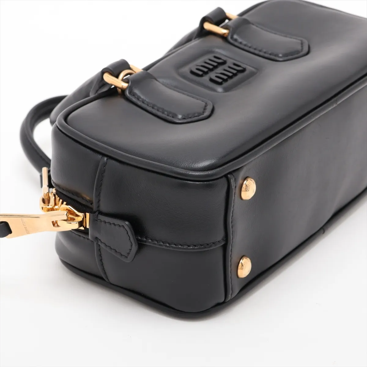 Arcadi Leather 2-Way Handbag, Black 5BB142 — view 4