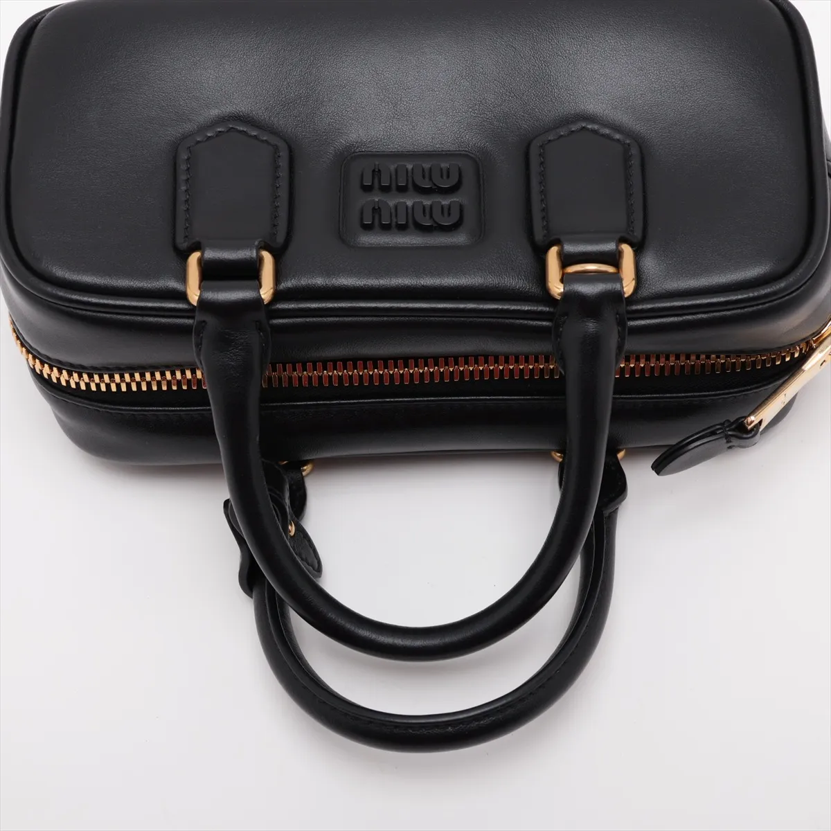 Arcadi Leather 2-Way Handbag, Black 5BB142 — view 5