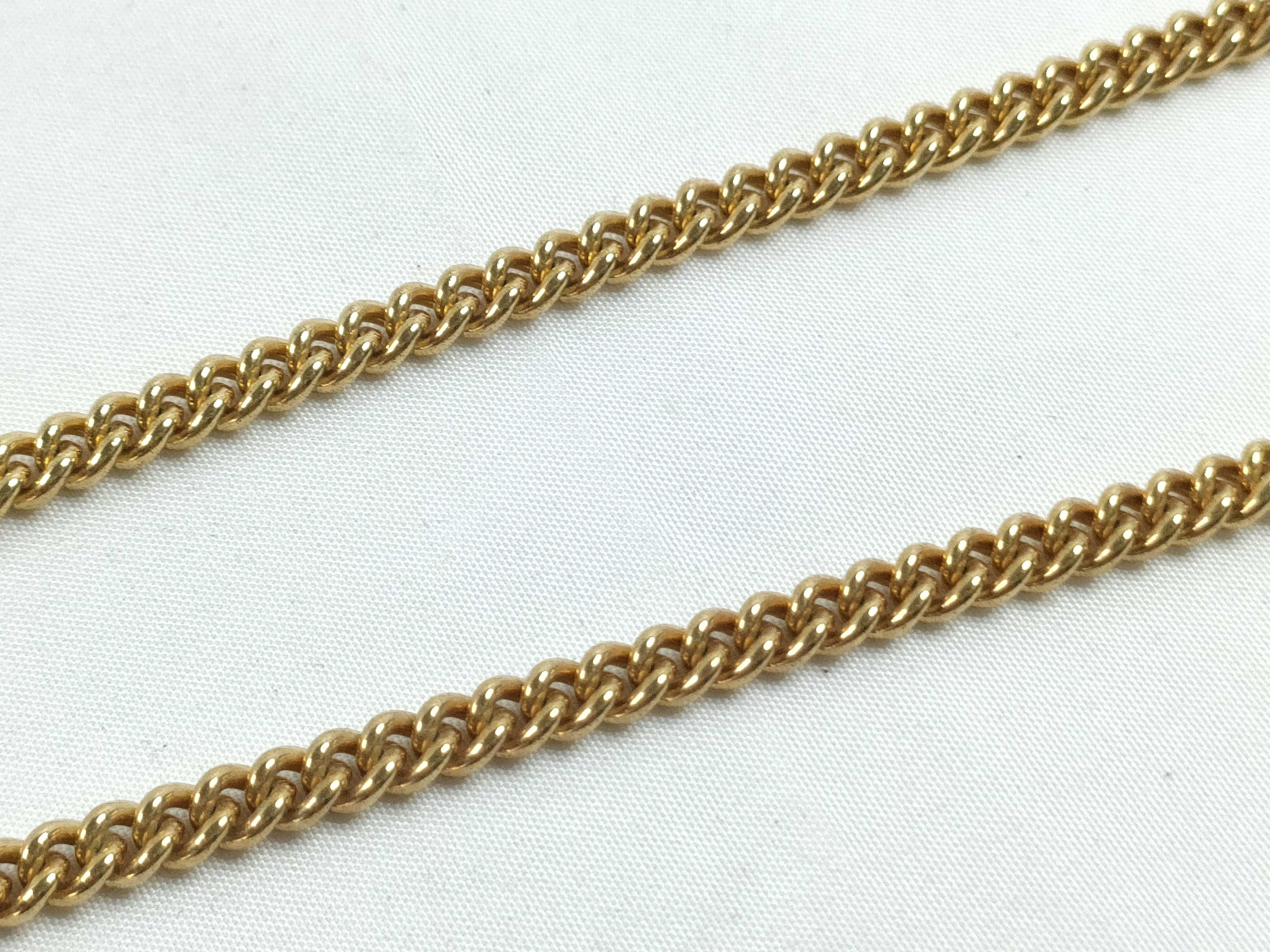 Christian necklace, chain motif, black and gold necklace — view 5