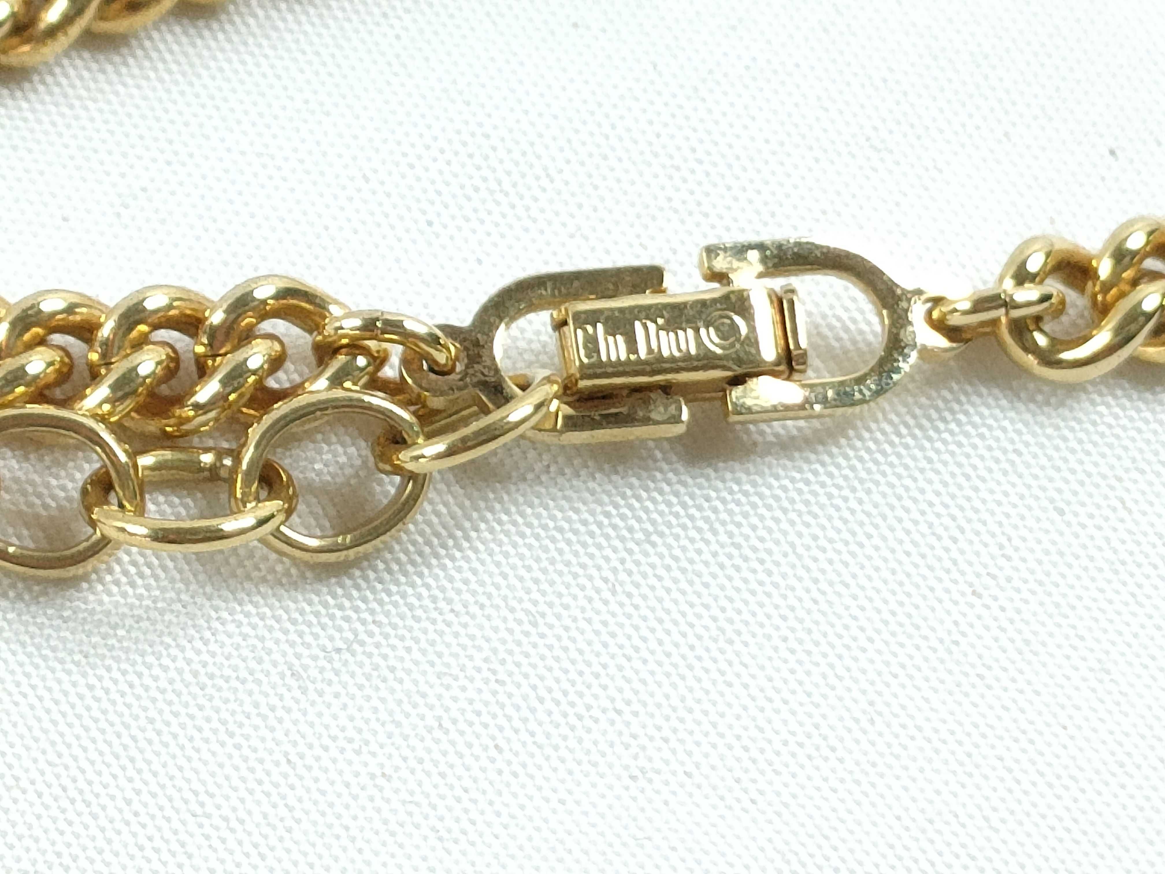 Christian necklace, chain motif, black and gold necklace — view 7