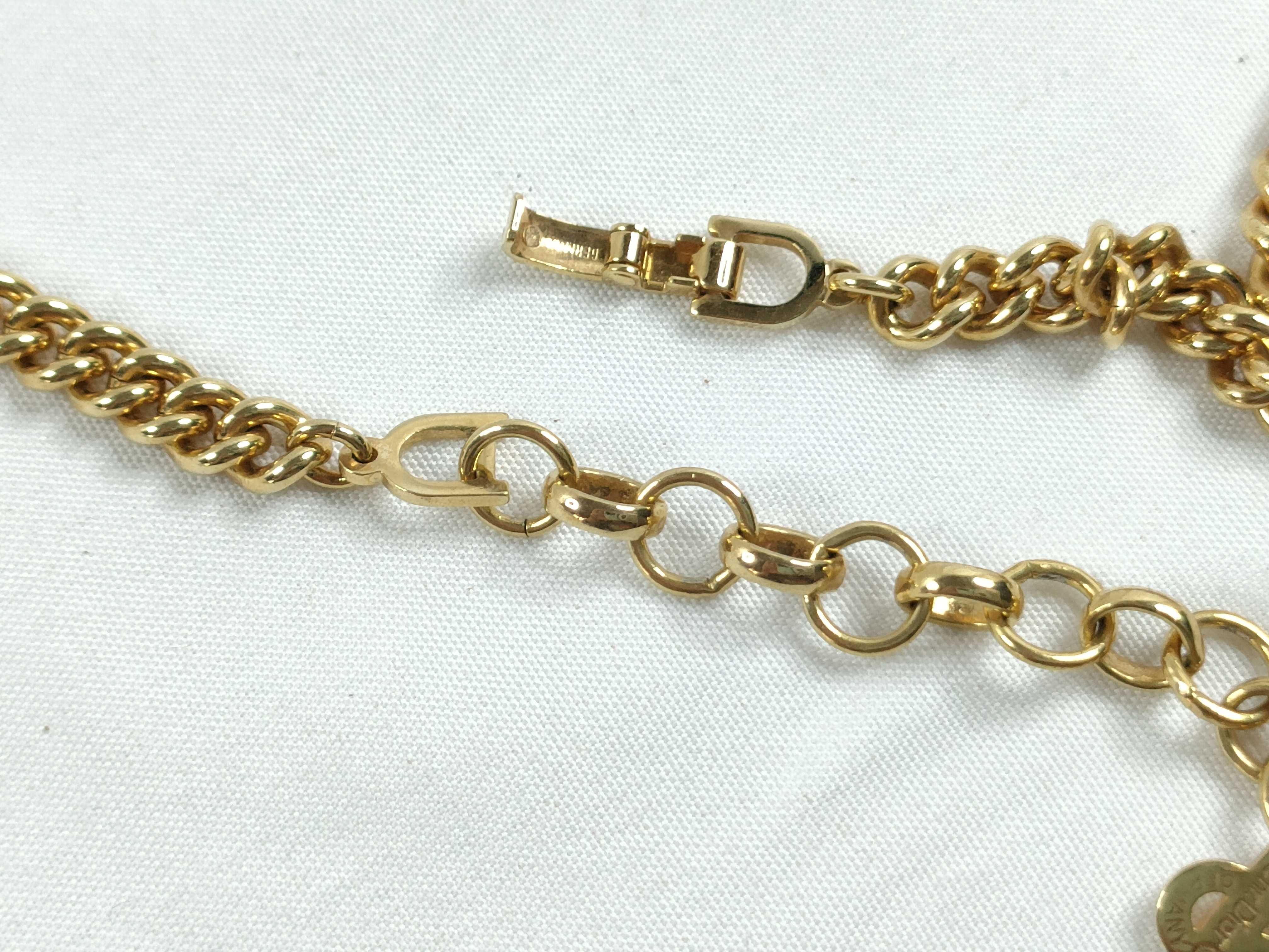 Christian necklace, chain motif, black and gold necklace — view 8
