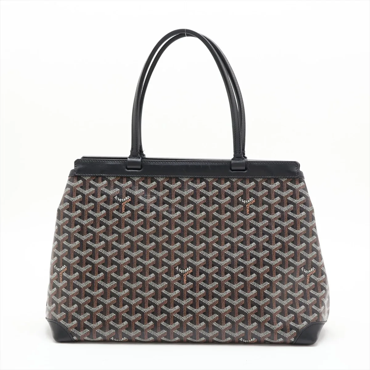 Belchasse PM PVC x Leather Tote Bag, Black — view 2