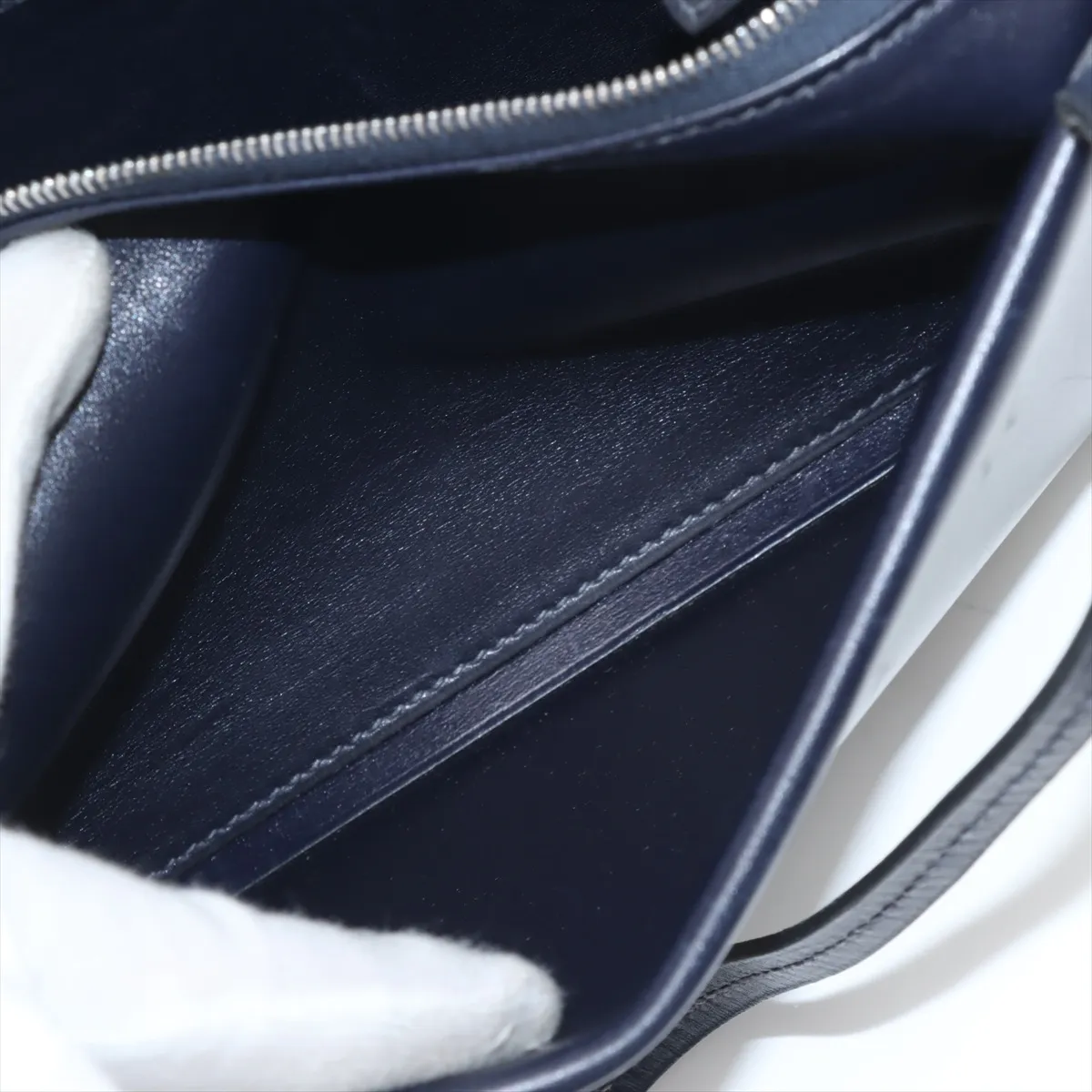 Inbox Box Calf Navy Silver Hardware G:2003 — view 8