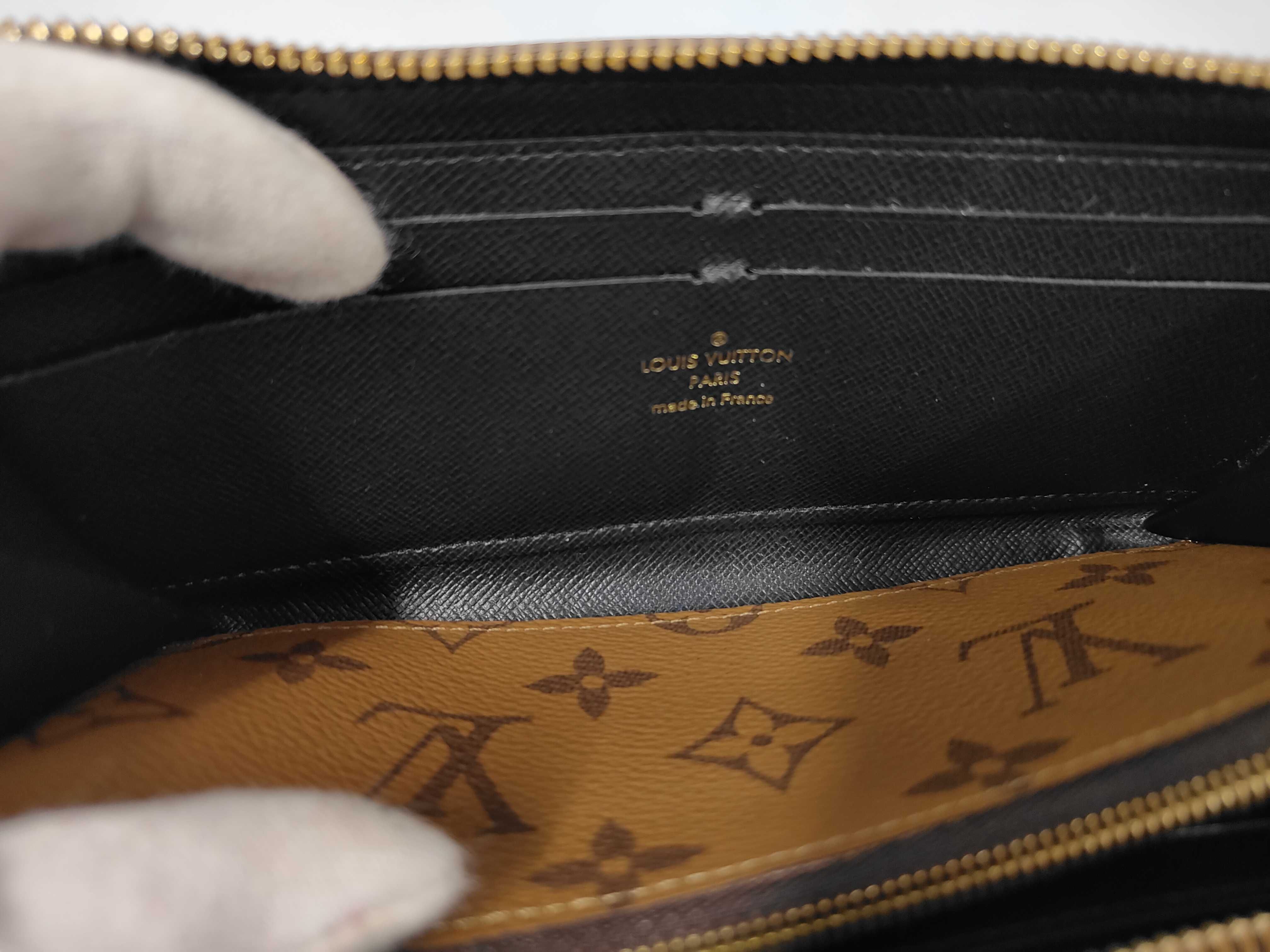 Monogram Reverse Portefeuille Clemence Zippy IC Tag Gold Hardware Wallet — view 7