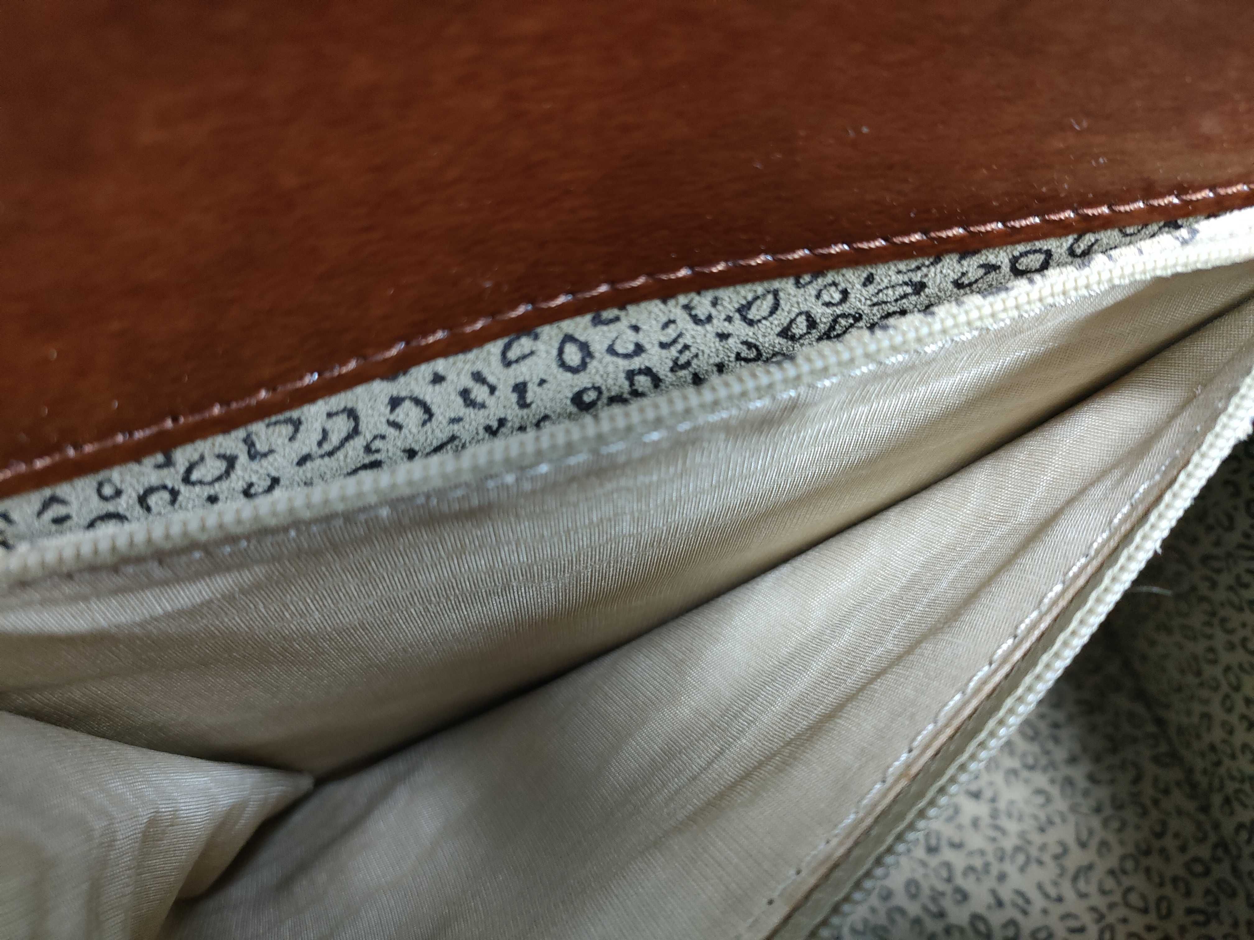 Panthère Leather Handbag, Brown — view 11