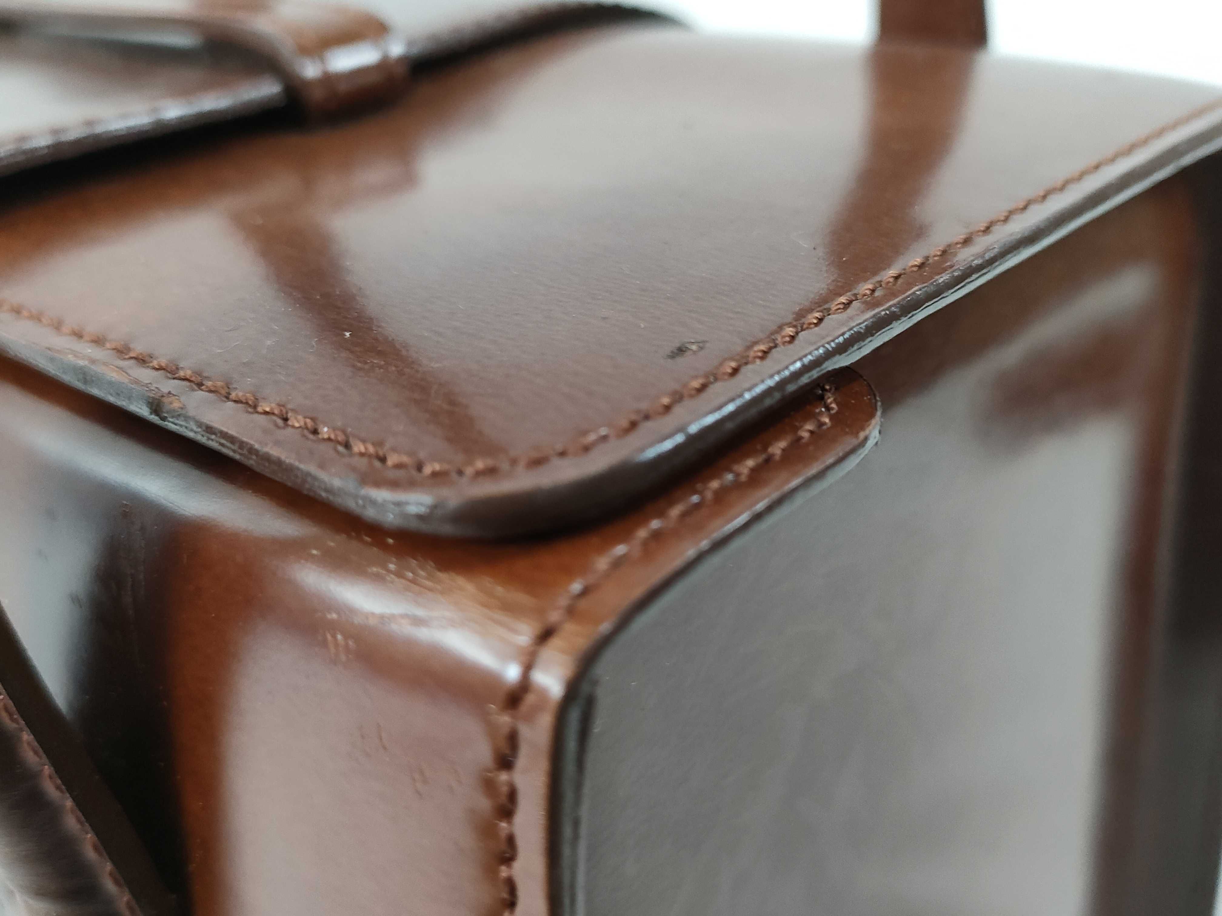 Panthère Leather Handbag, Brown — view 15