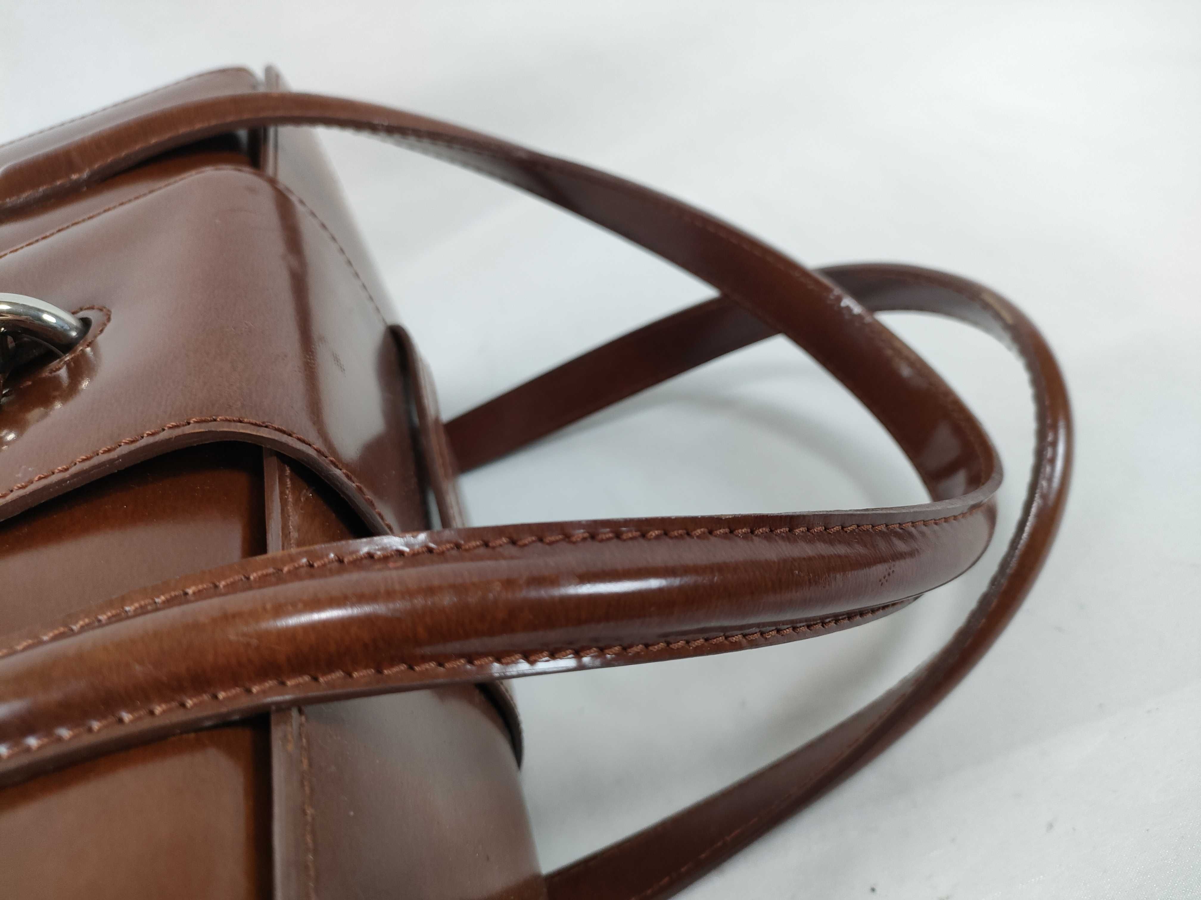 Panthère Leather Handbag, Brown — view 3