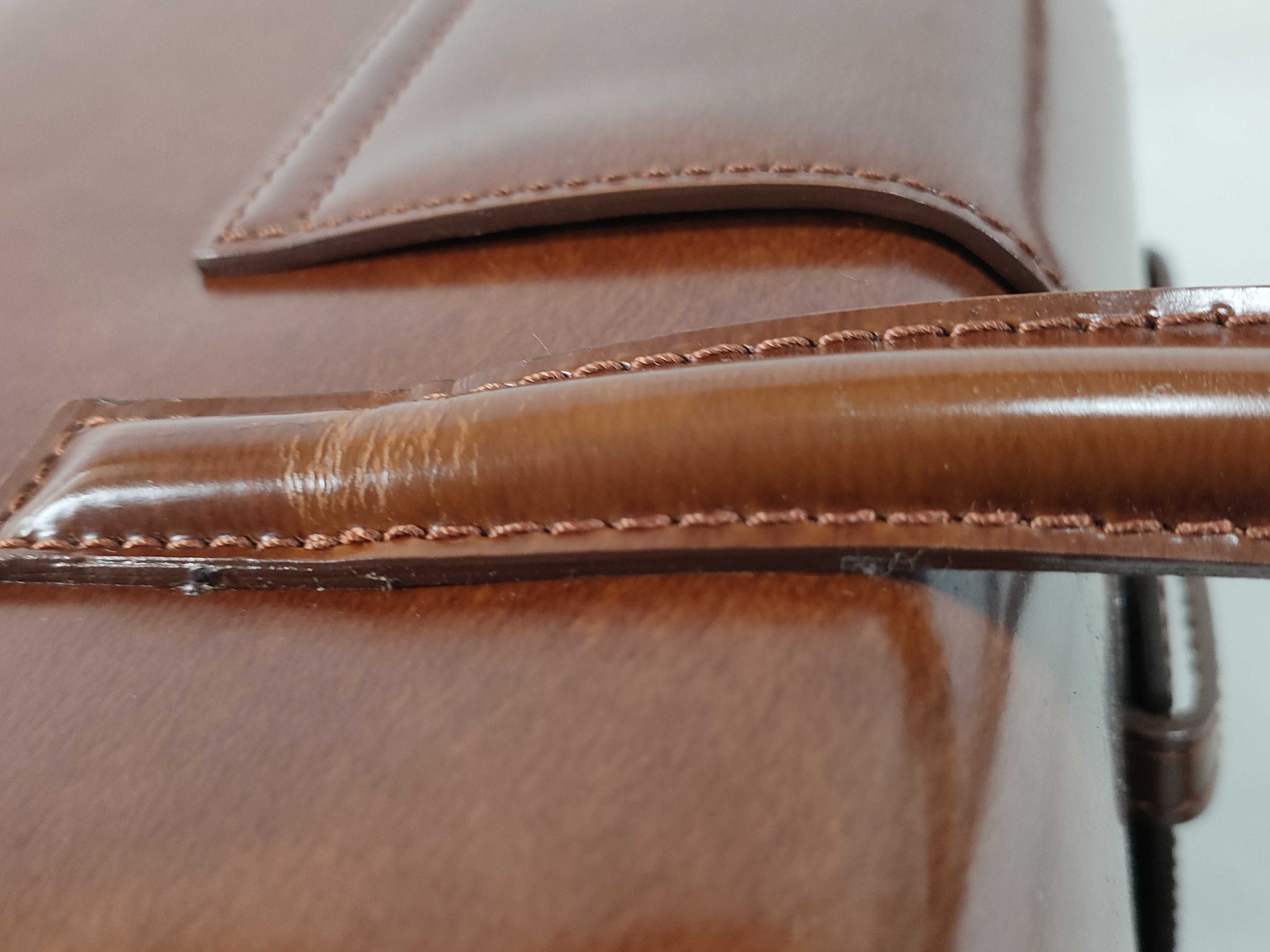Panthère Leather Handbag, Brown — view 5