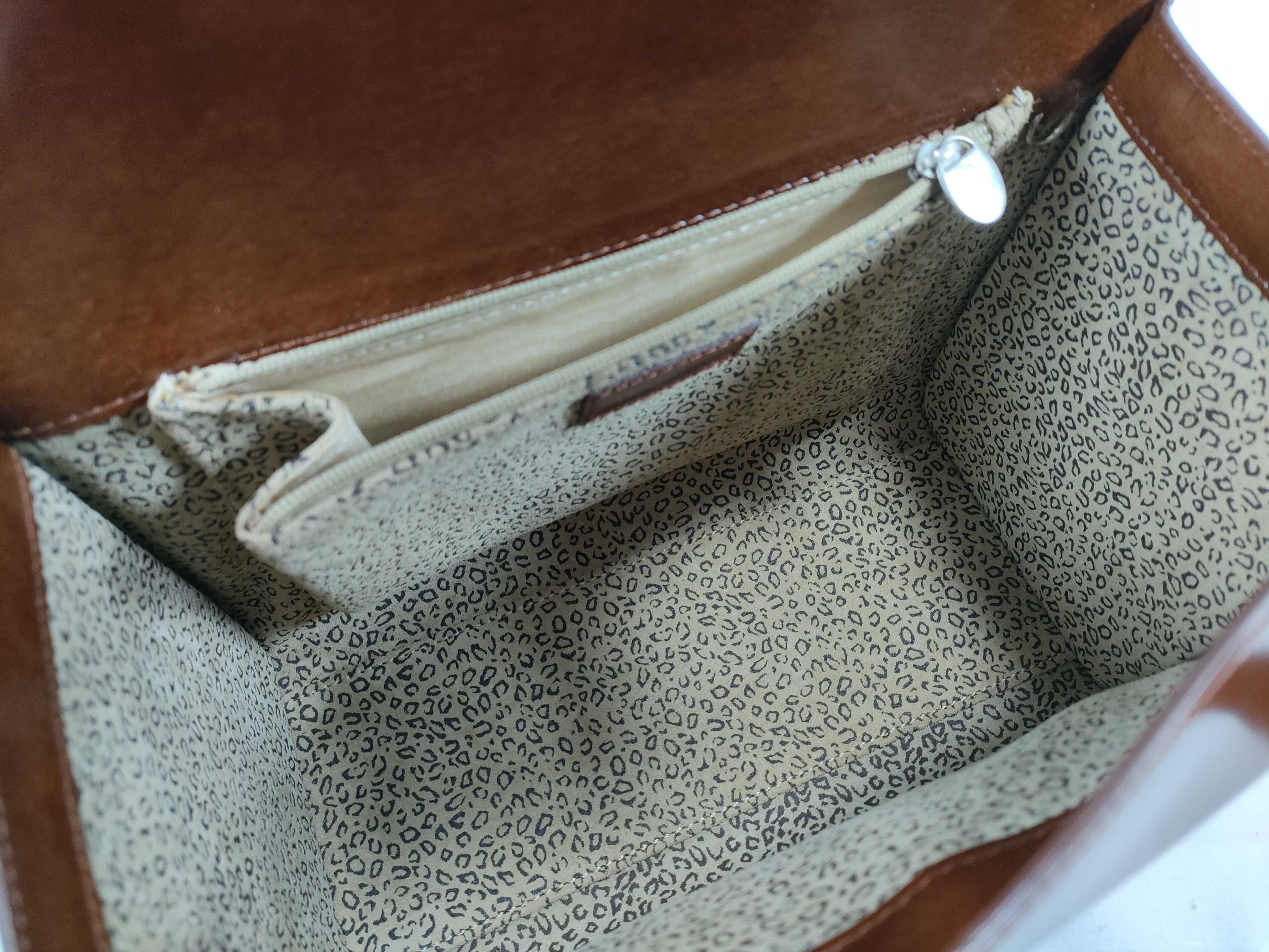 Panthère Leather Handbag, Brown — view 10