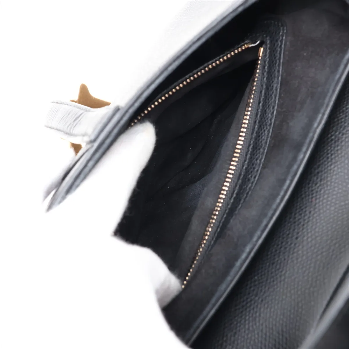 Saddle Bag Leather Shoulder Bag Black — view 8