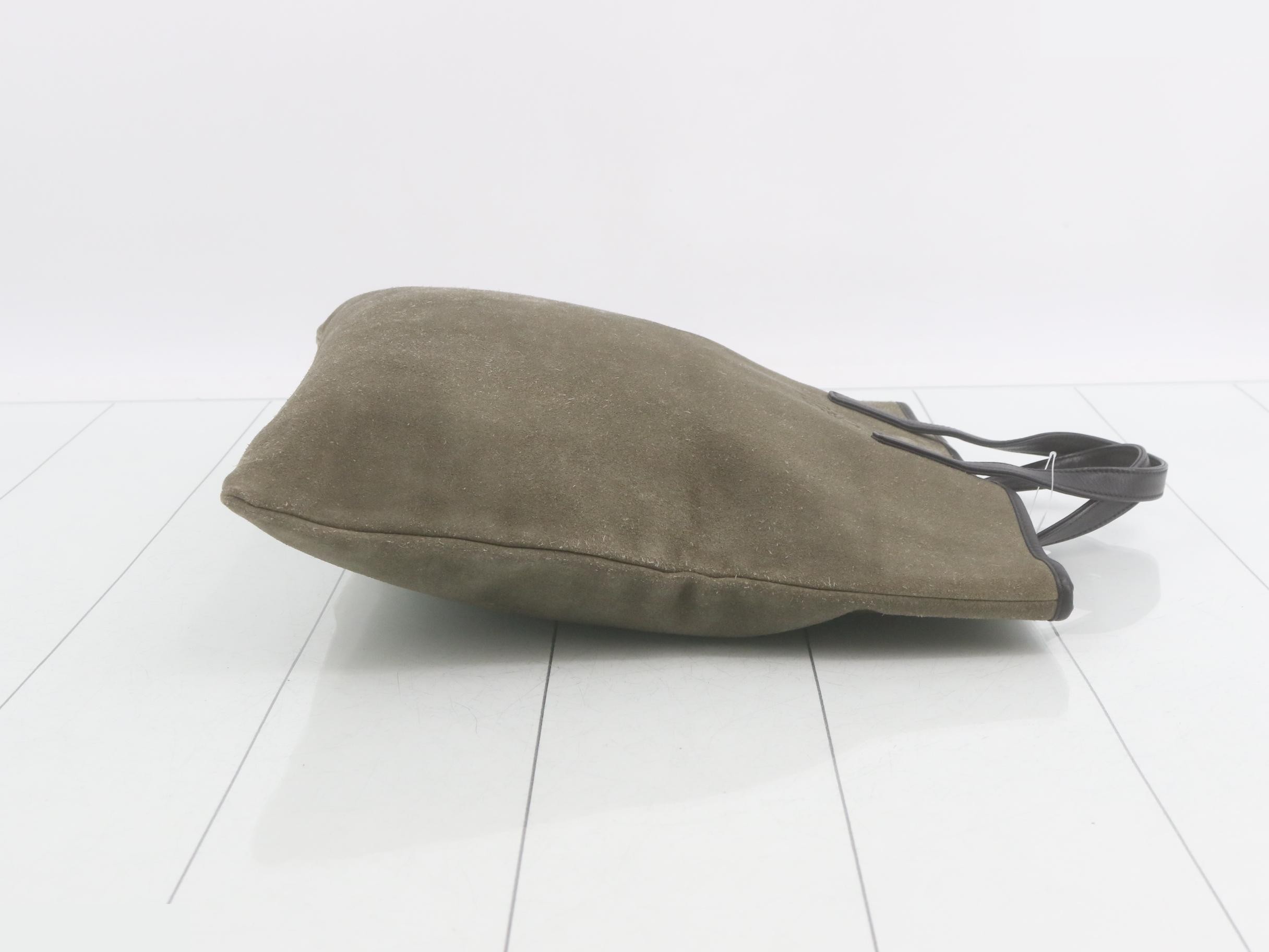 Anagram Suede Tote Bag - Black/Khaki — view 3