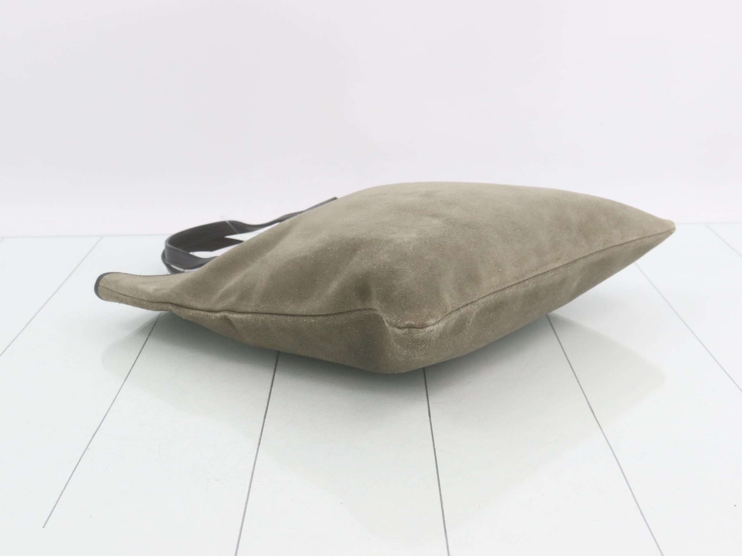 Anagram Suede Tote Bag - Black/Khaki — view 5