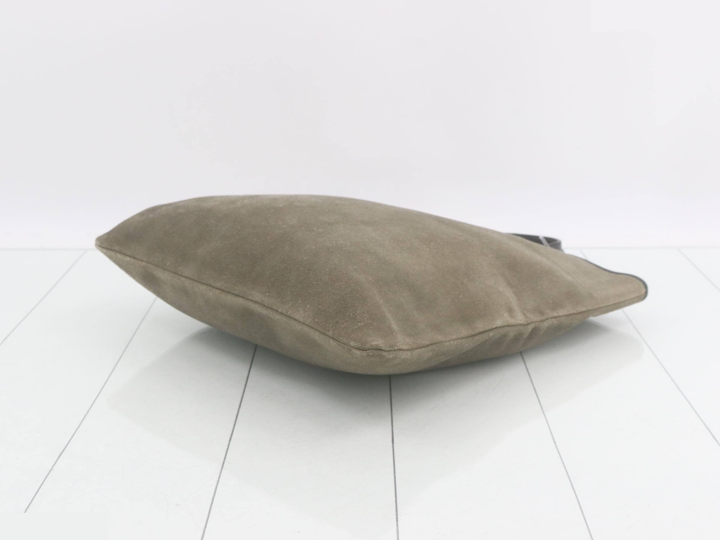 Anagram Suede Tote Bag - Black/Khaki — view 6
