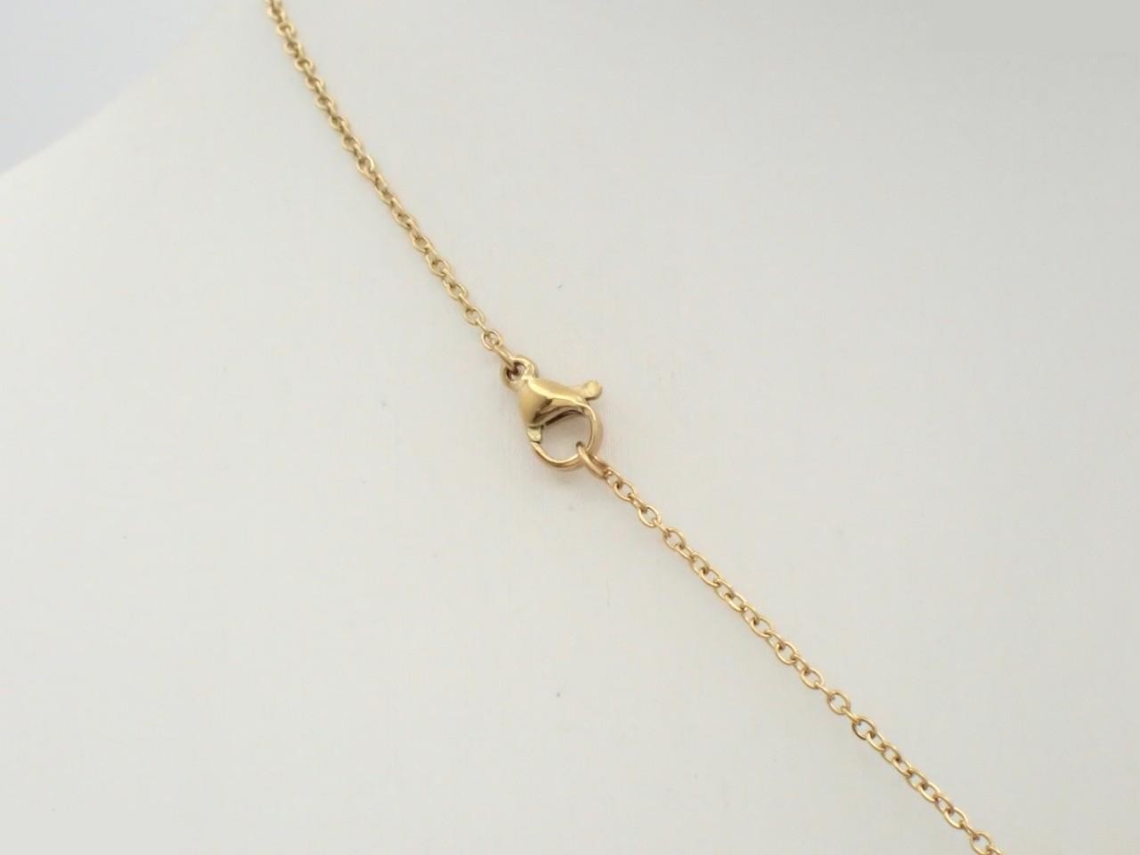 Cube necklace, gold, chain approximately 40cm — view 2