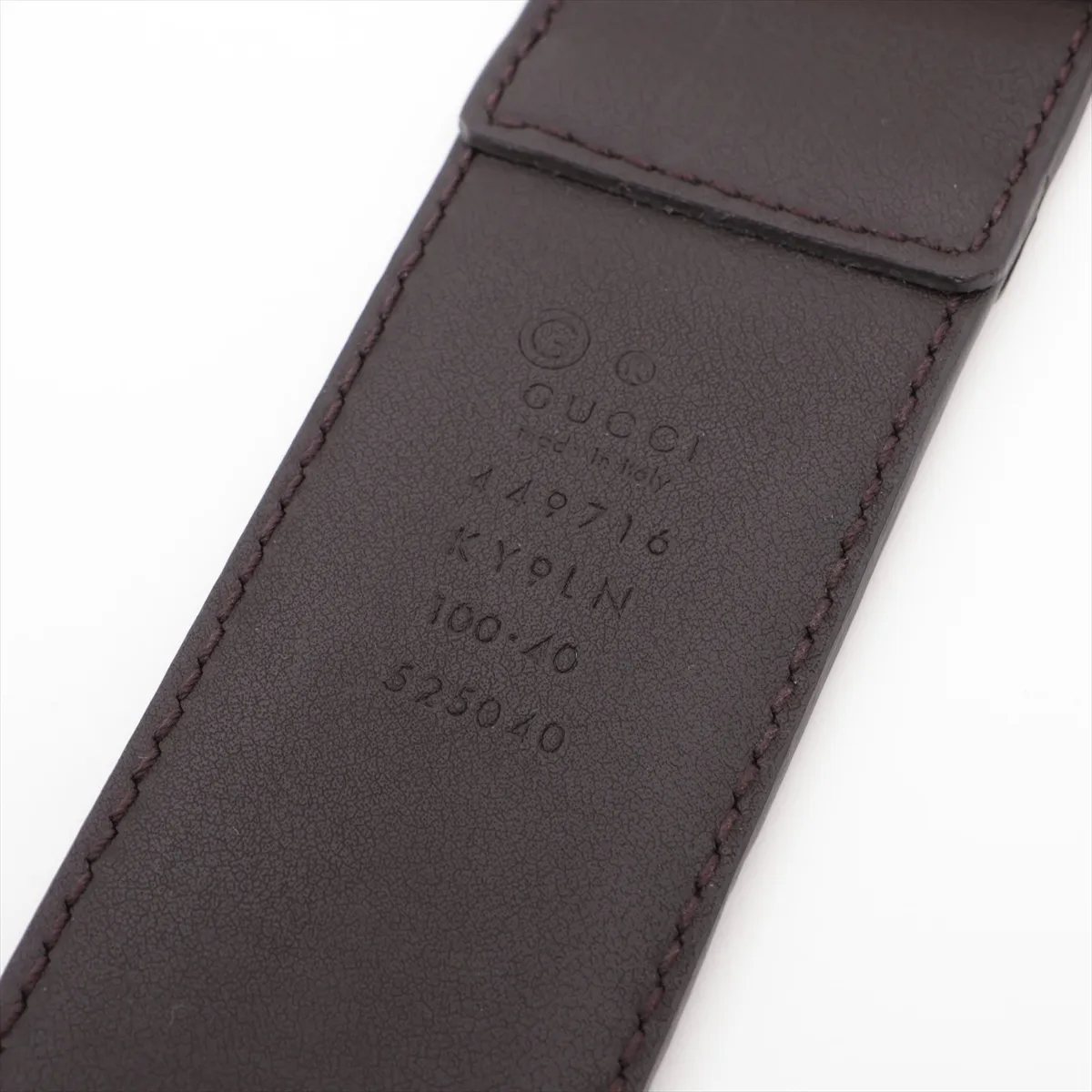 449716 GG Canvas Belt 100 Canvas x Leather Brown x Beige — view 5