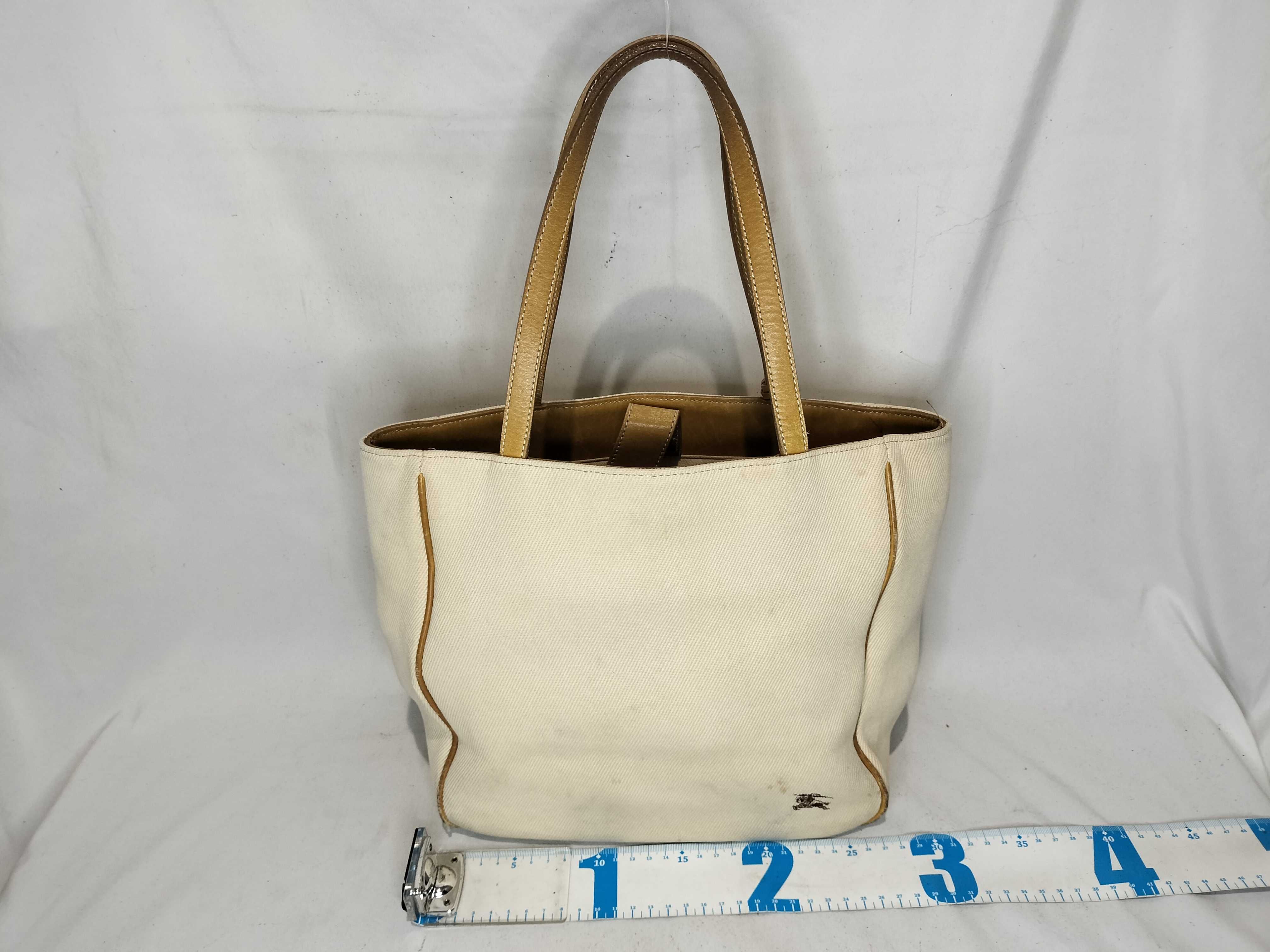Blue Label Canvas Tote Bag with Horse Logo (Handbag) — view 3