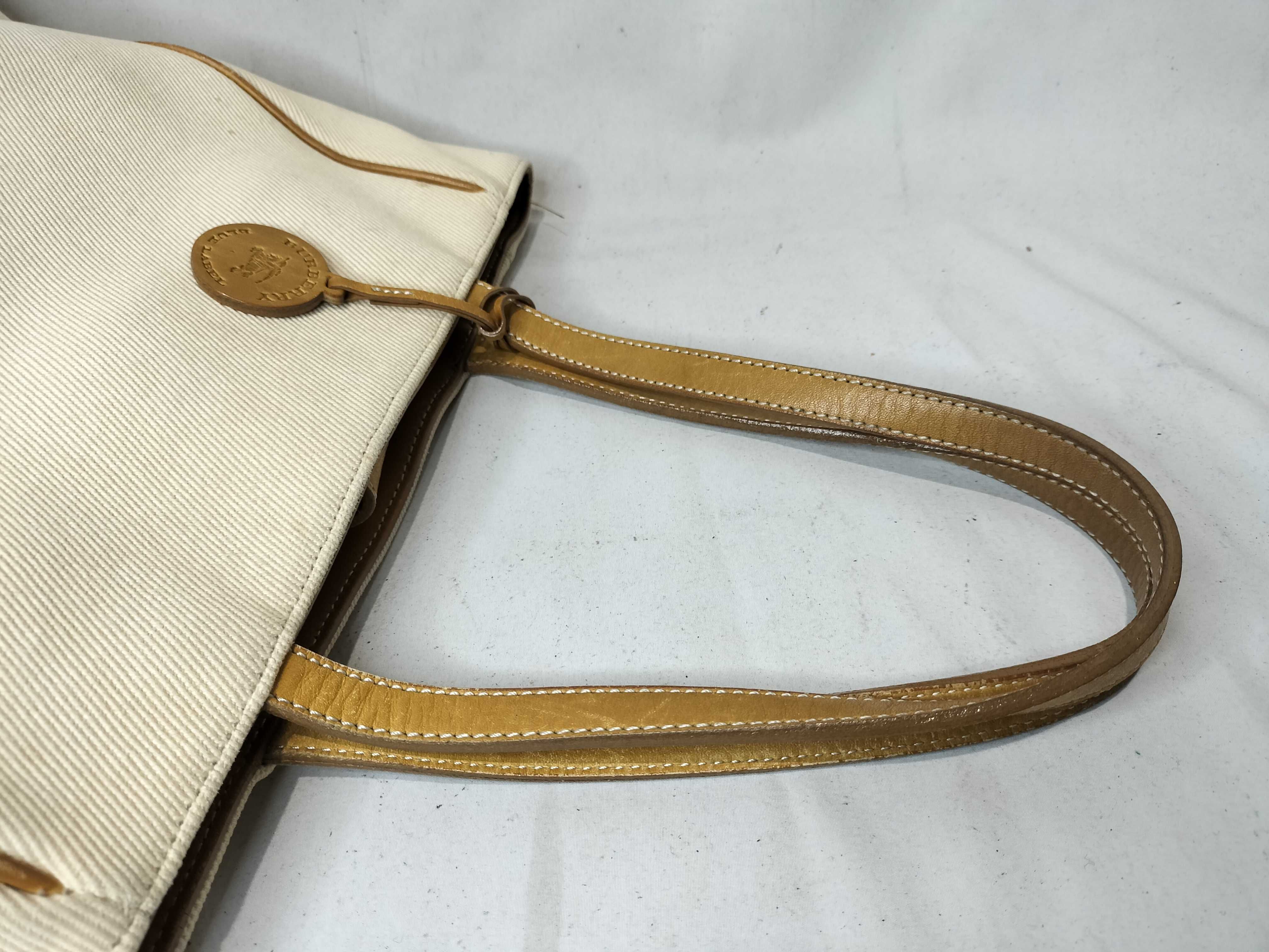 Blue Label Canvas Tote Bag with Horse Logo (Handbag) — view 4