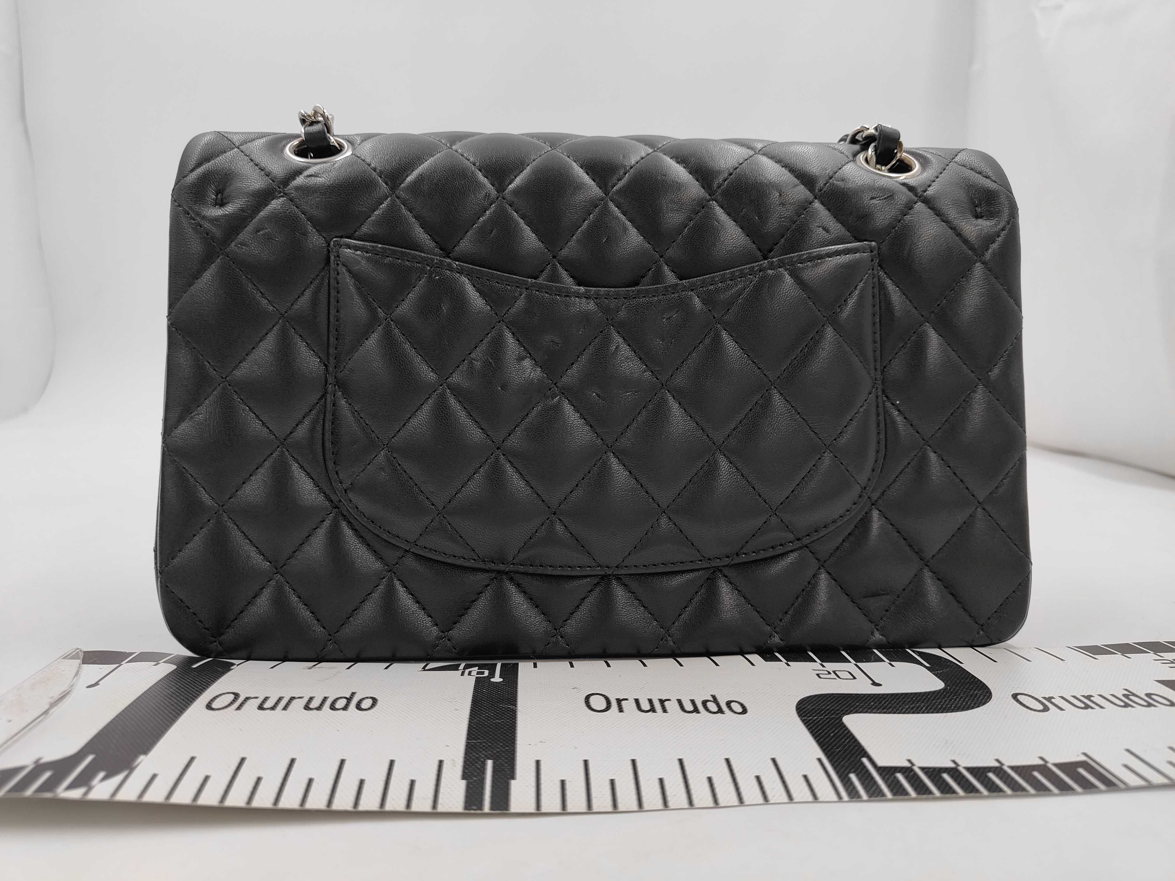 Matelassé Chain Shoulder Bag, Lambskin, Black, Silver Hardware — view 2