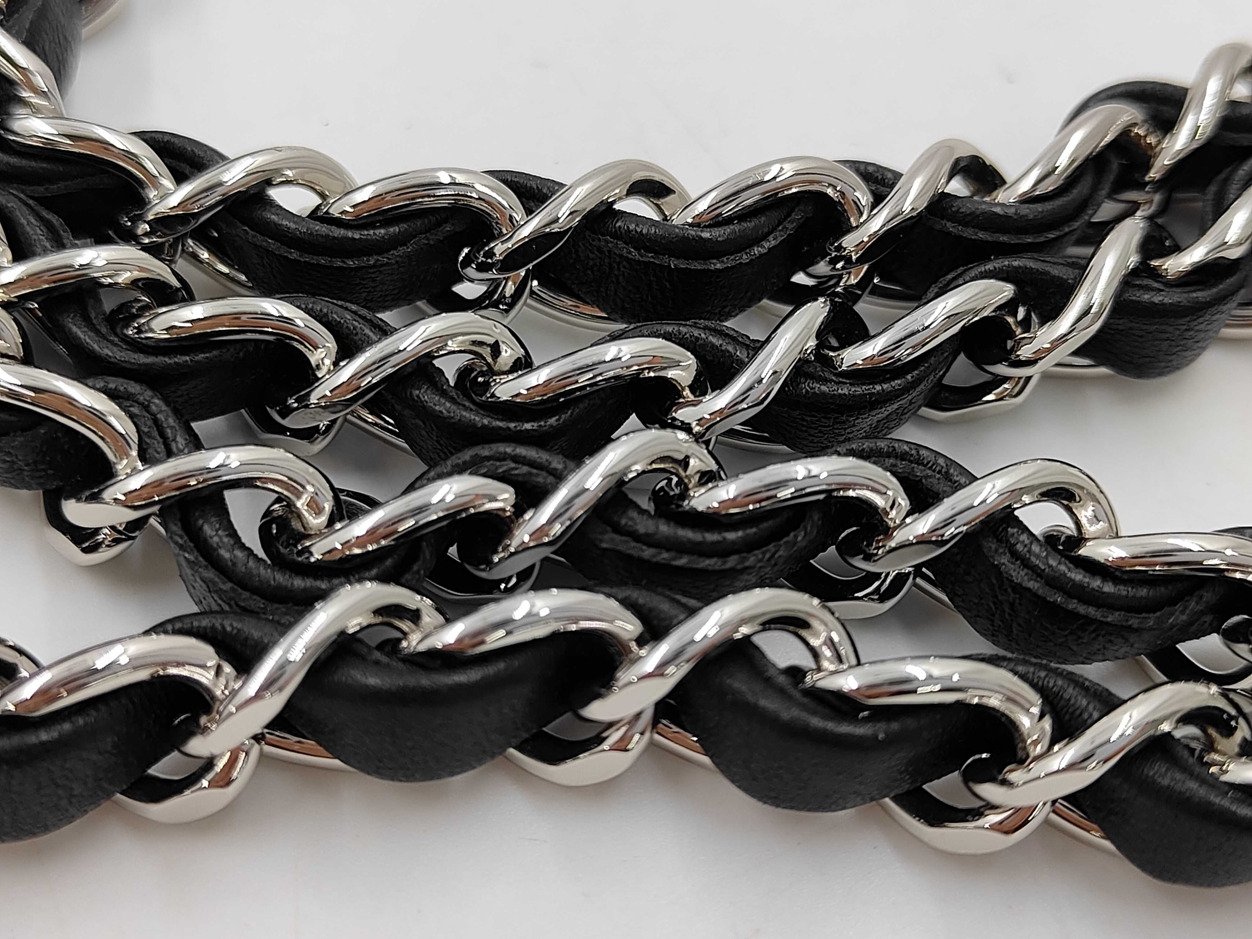 Matelassé Chain Shoulder Bag, Lambskin, Black, Silver Hardware — view 5