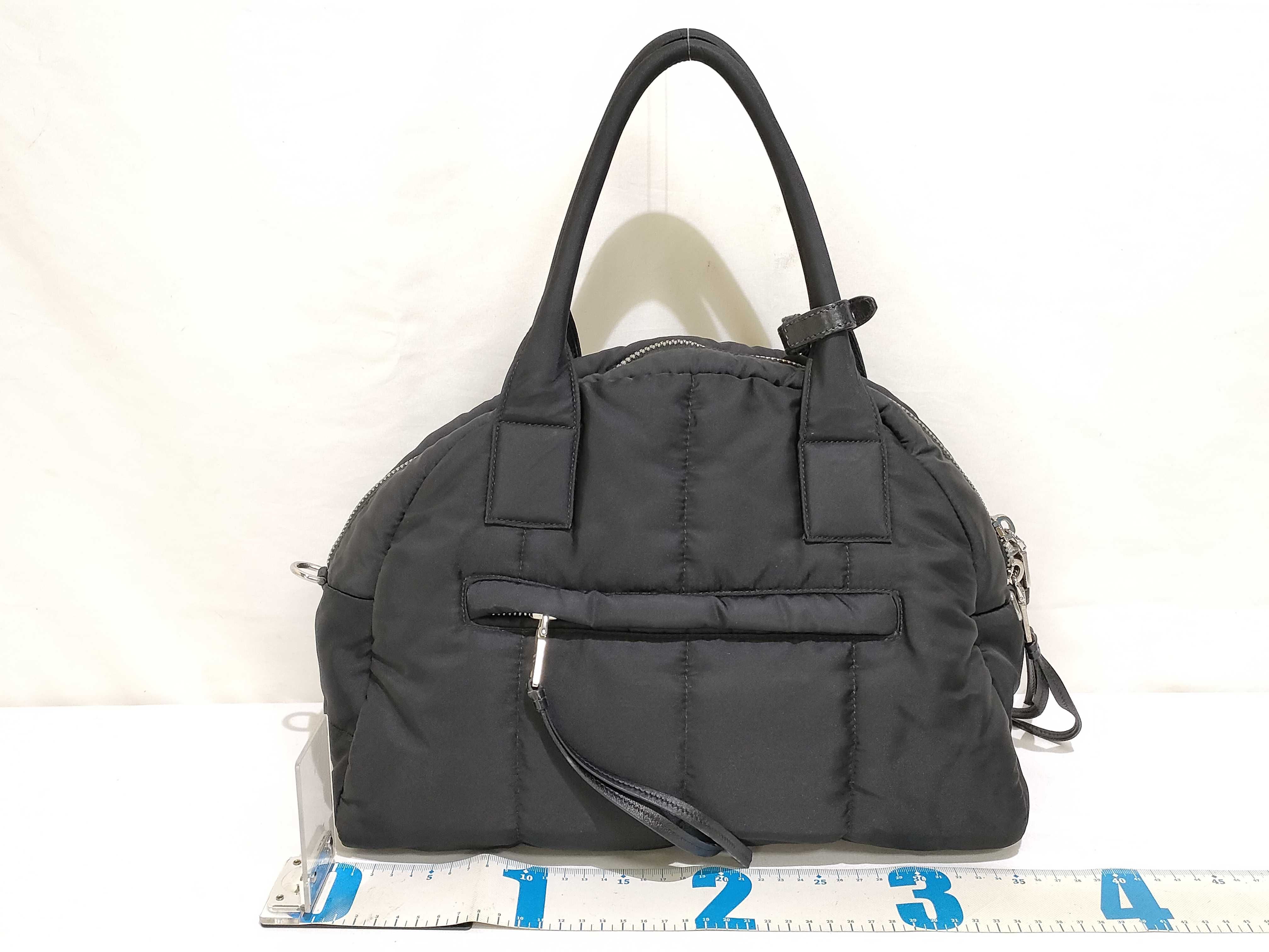 Nylon Bomber Handbag, Black, 158 Handbag — view 2