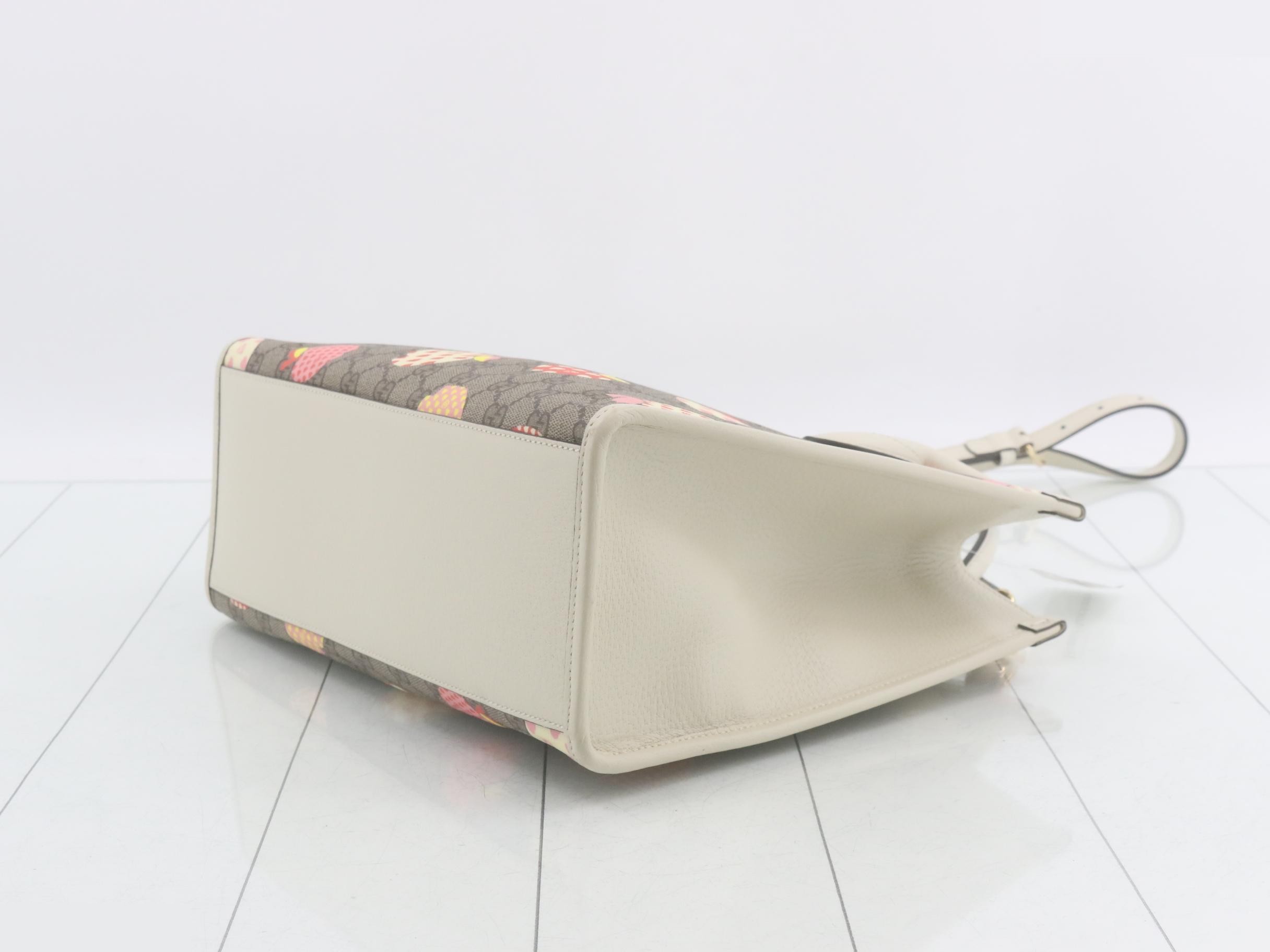 GG Supreme 2-Way Tote Bag, PVC/Leather, Brown — view 6