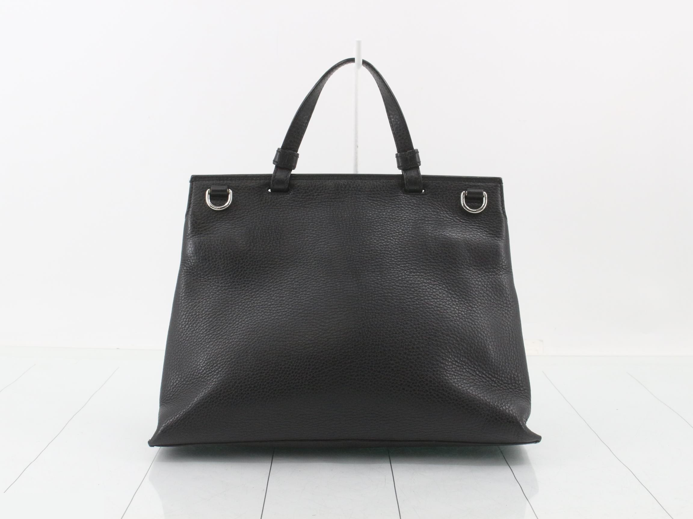 Bamboo Daily Medium 2-Way Embossed Black Bag (Comes with dust bag and strap) — view 2