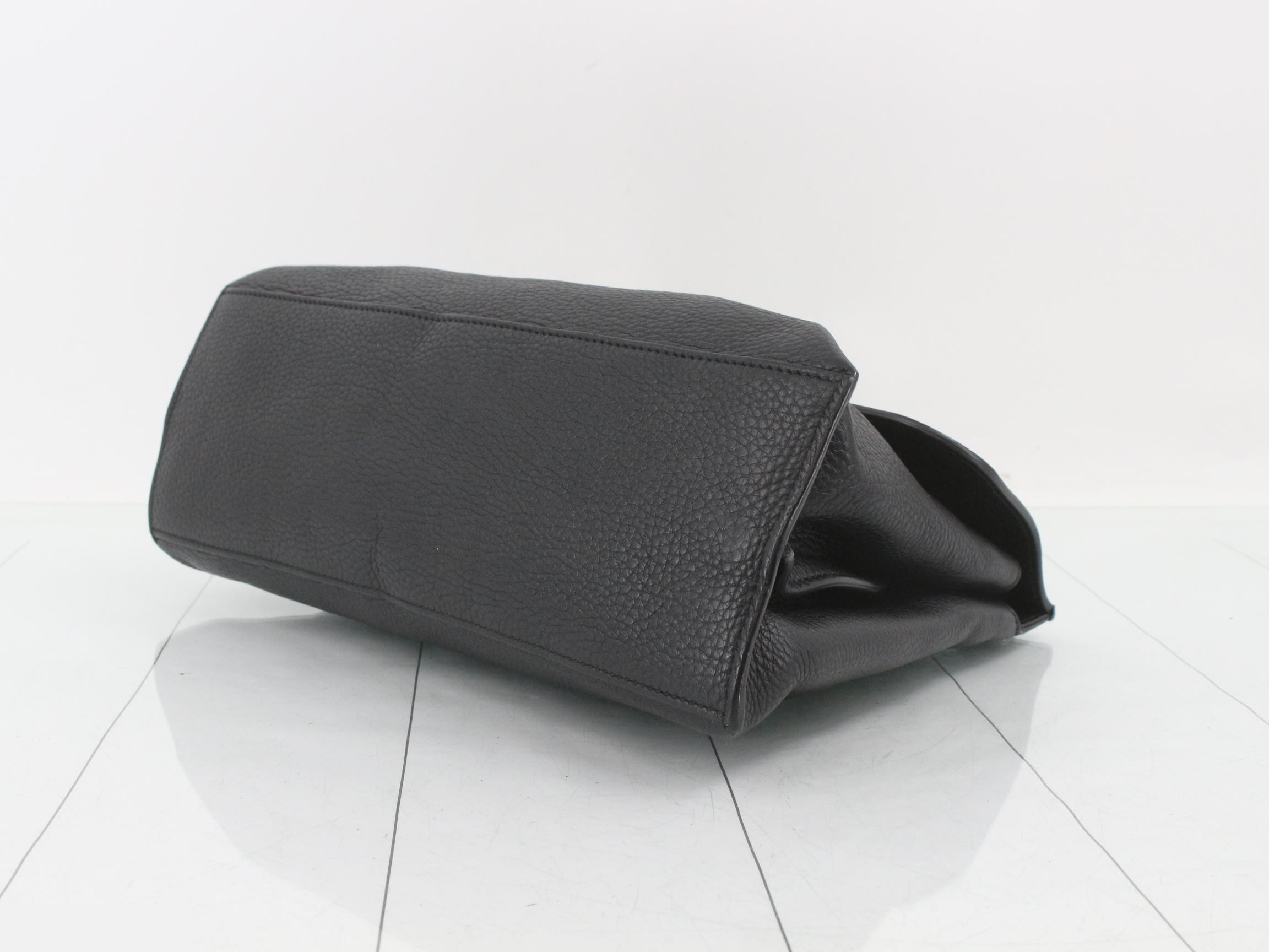 Bamboo Daily Medium 2-Way Embossed Black Bag (Comes with dust bag and strap) — view 6