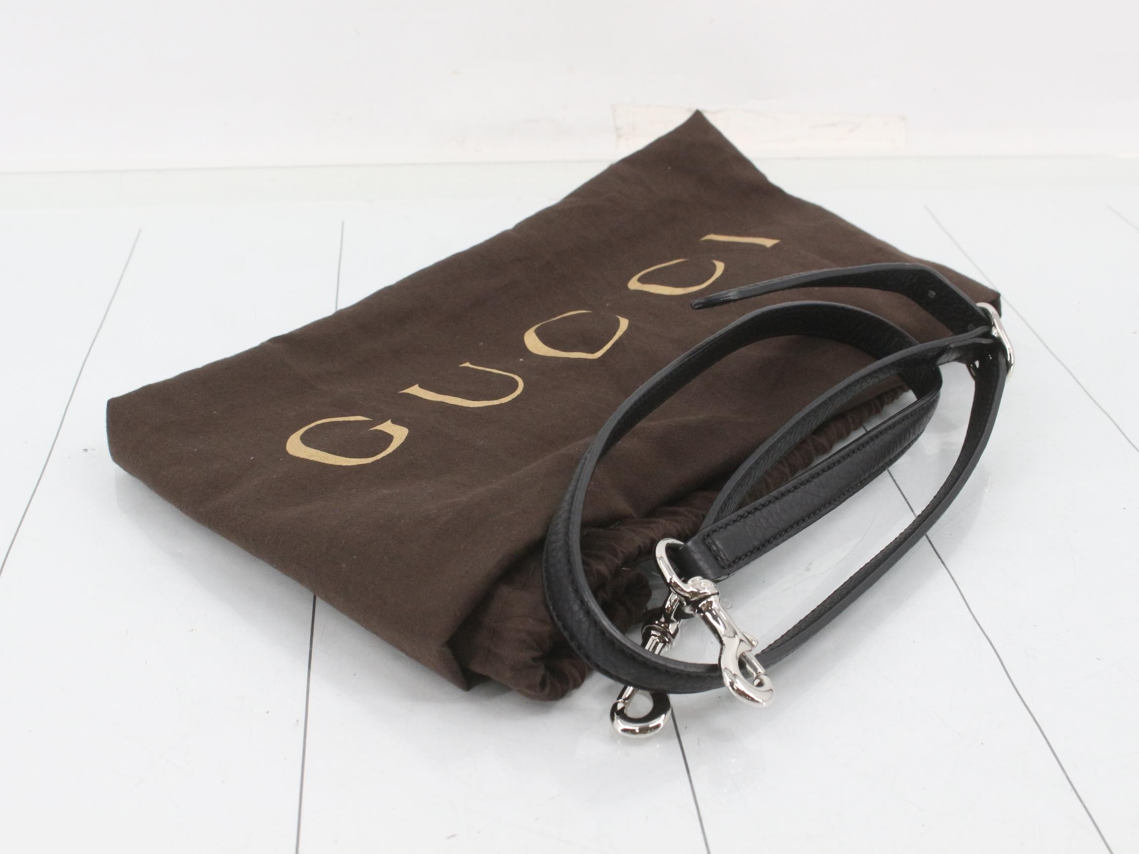 Bamboo Daily Medium 2-Way Embossed Black Bag (Comes with dust bag and strap) — view 7
