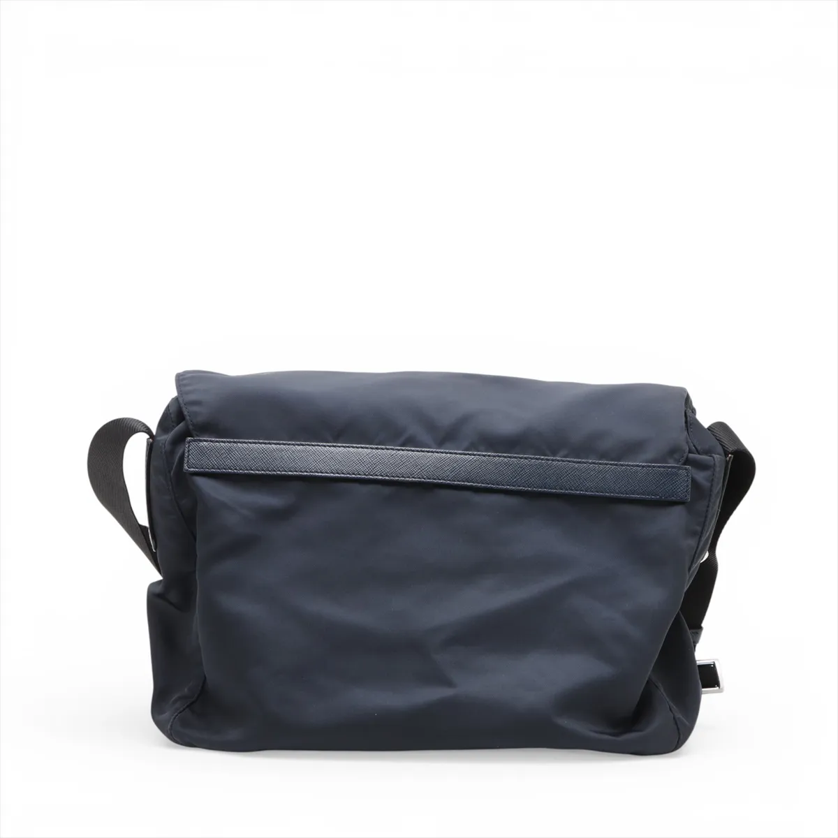 Tessuto Nylon x Leather Shoulder Bag Navy — view 2