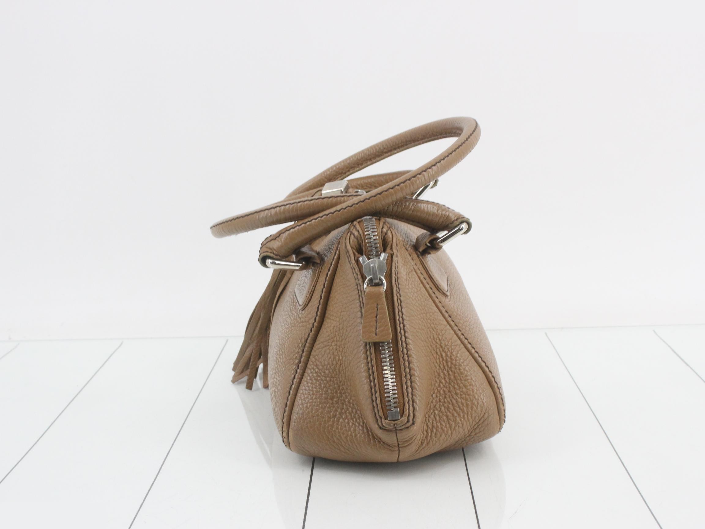 Leather handbag with fringe — view 3