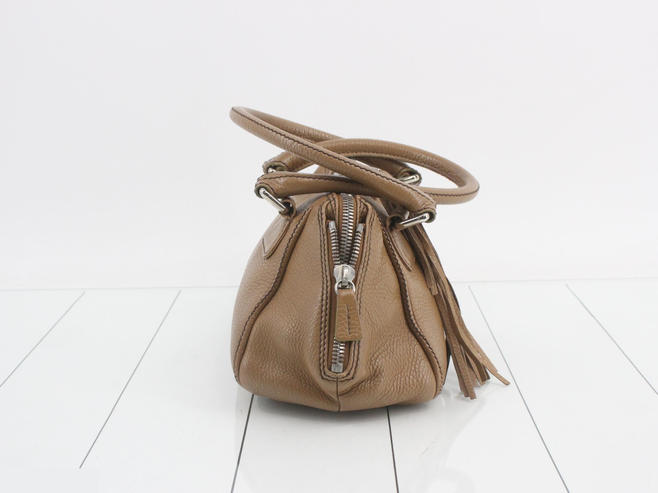 Leather handbag with fringe — view 4