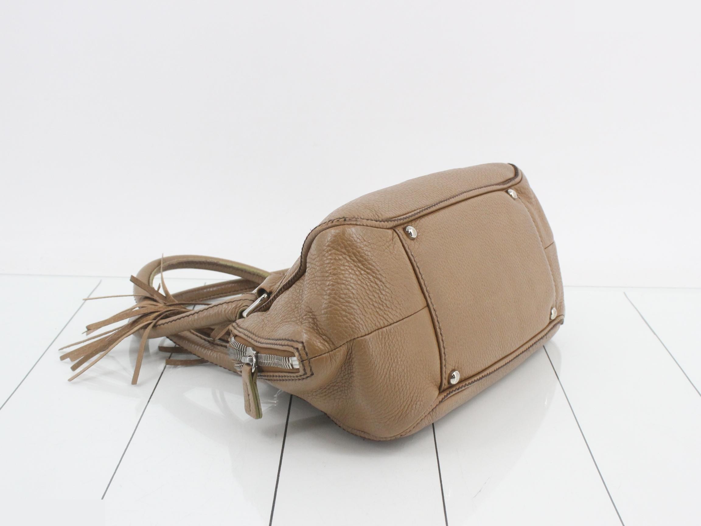 Leather handbag with fringe — view 5