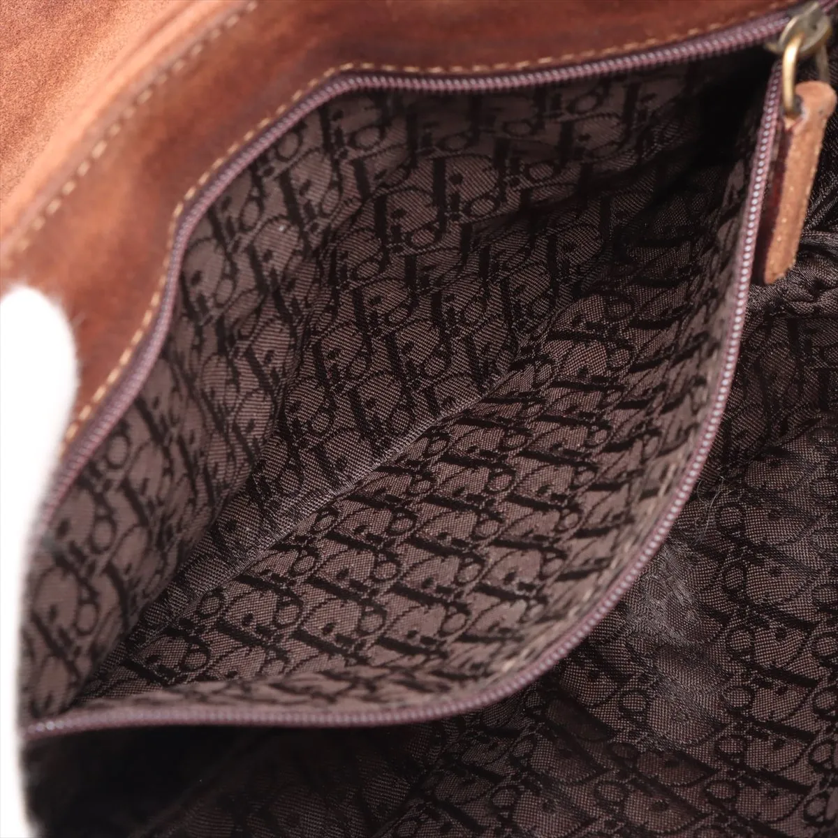 Saddle Bag Haraco x Suede Shoulder Bag Beige x Brown — view 7
