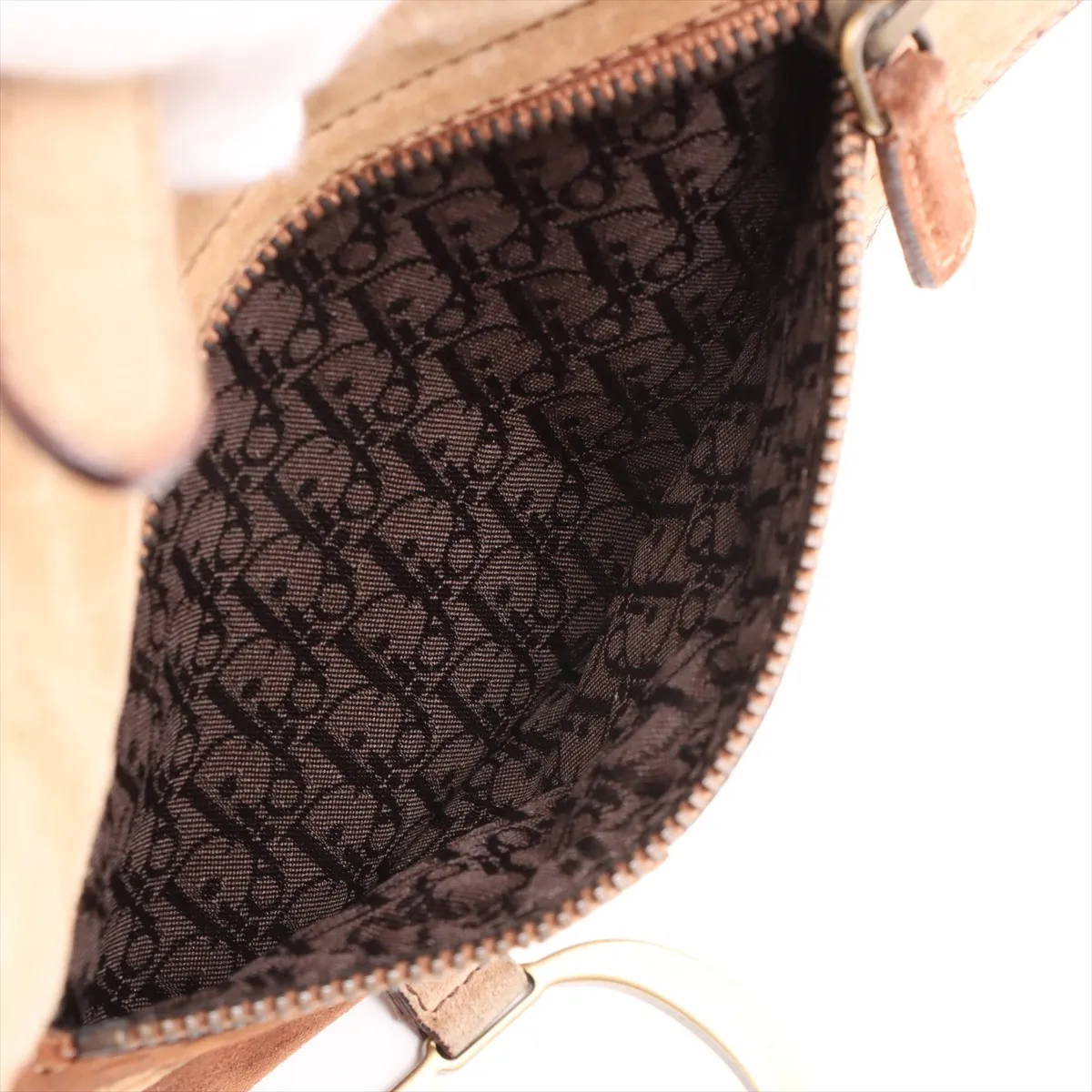 Saddle Bag Haraco x Suede Shoulder Bag Beige x Brown — view 9