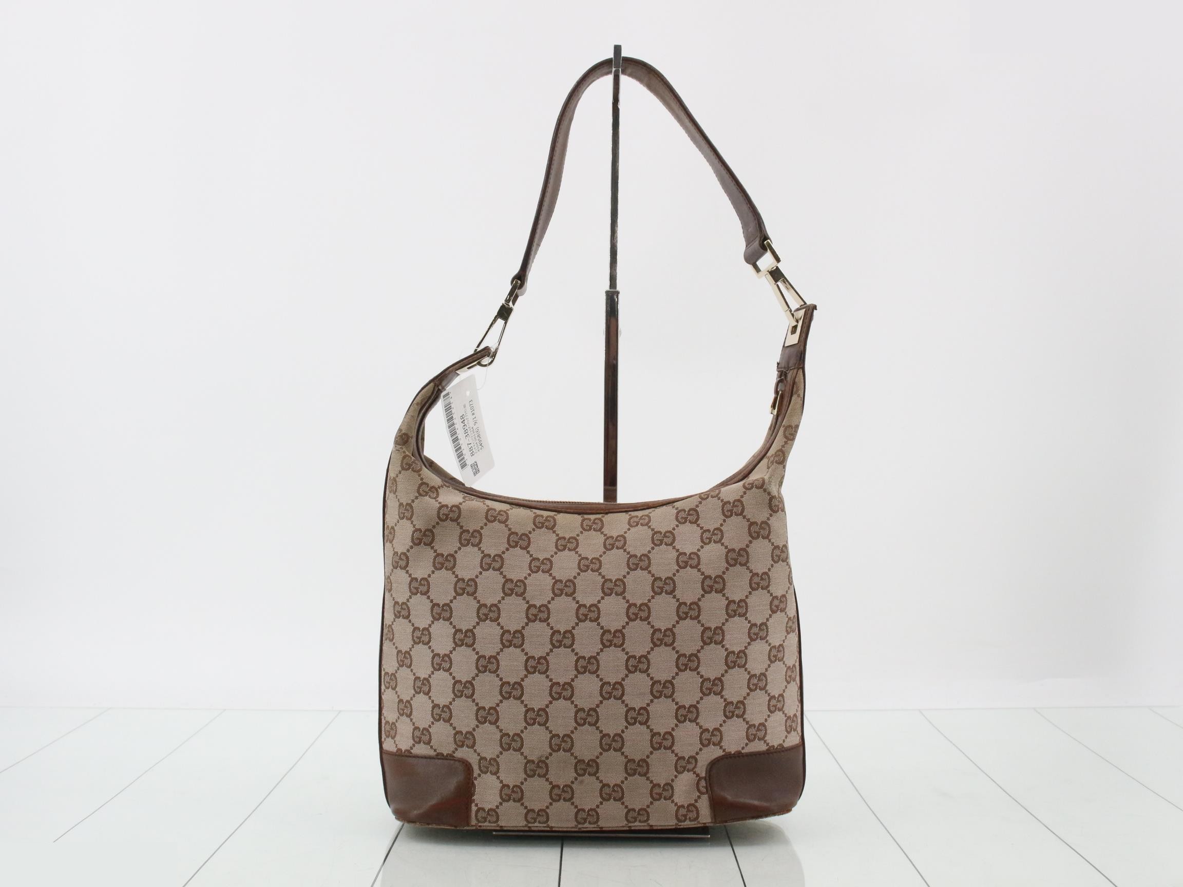Canvas Shoulder Bag, Brown, 001 4204 001364 — view 2