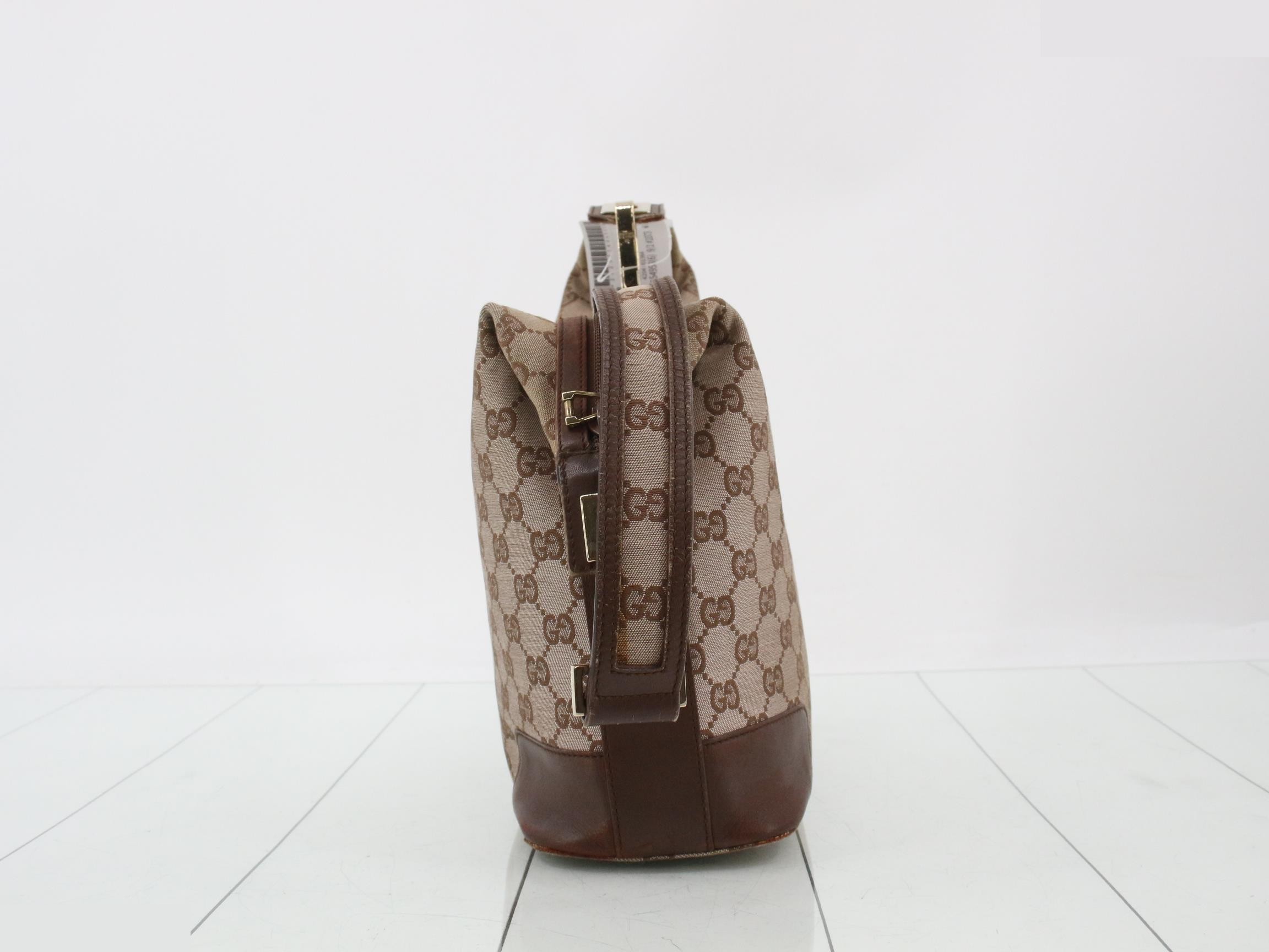 Canvas Shoulder Bag, Brown, 001 4204 001364 — view 4