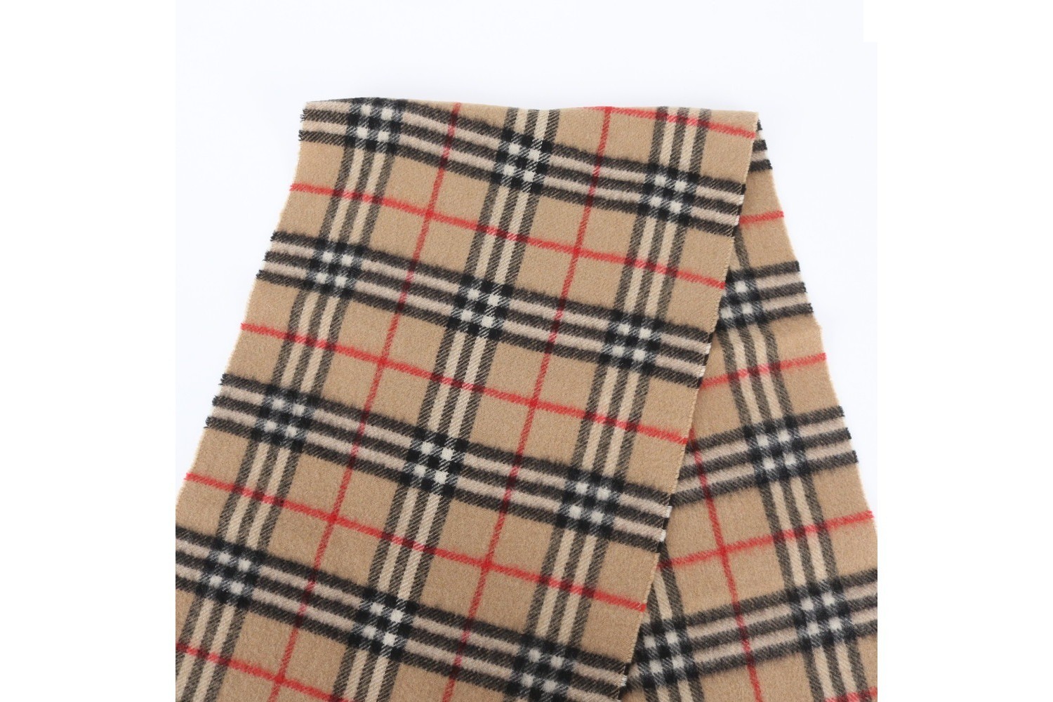 Cashmere check pattern scarf — view 4