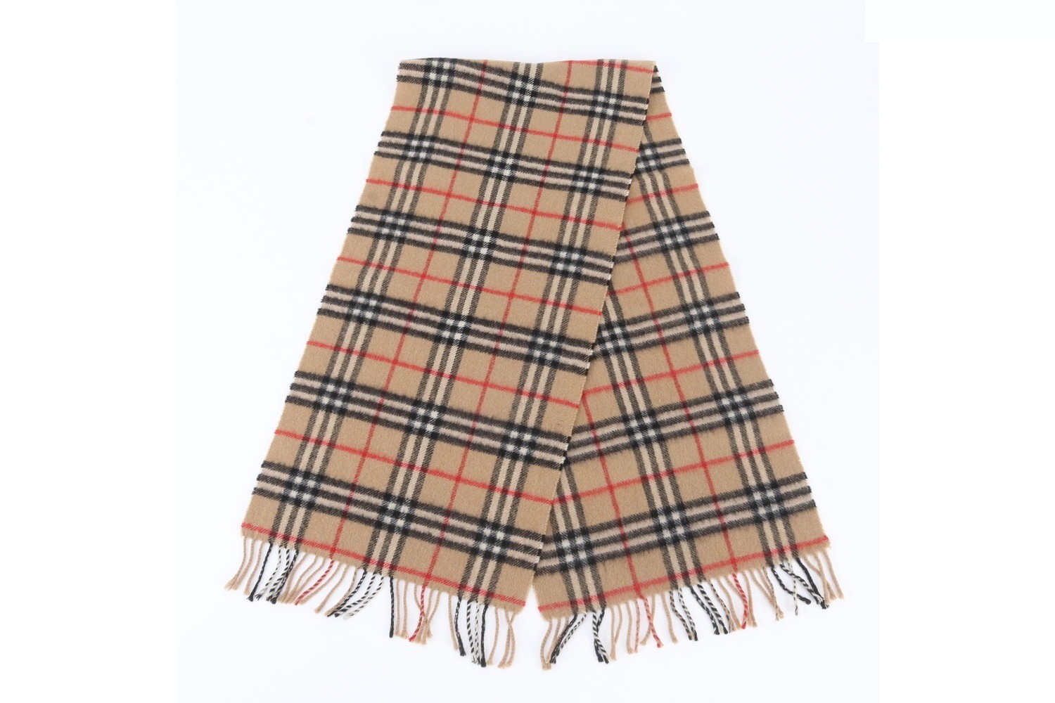 Cashmere check pattern scarf — view 5