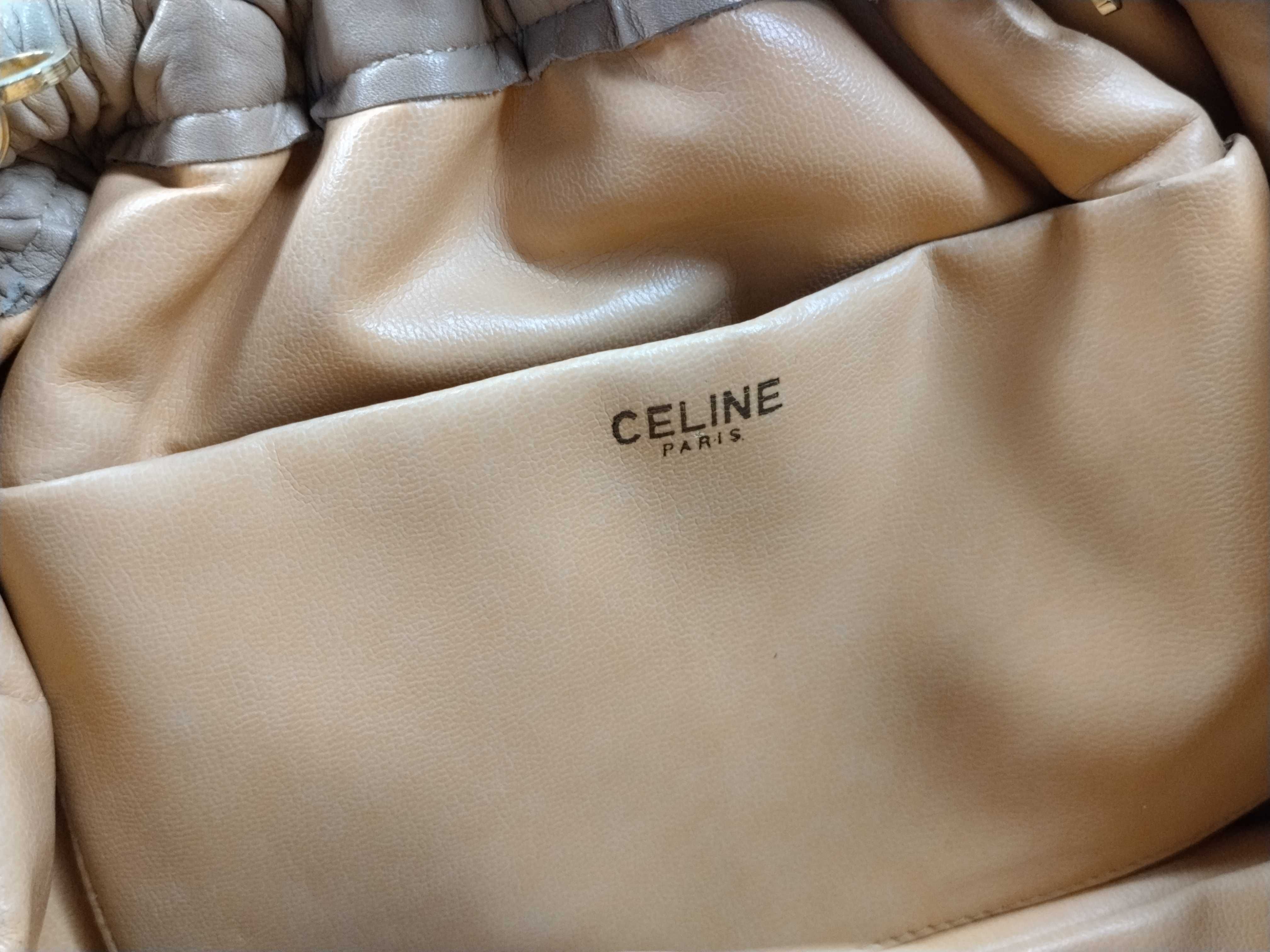 Leather Drawstring Shoulder Bag — view 12