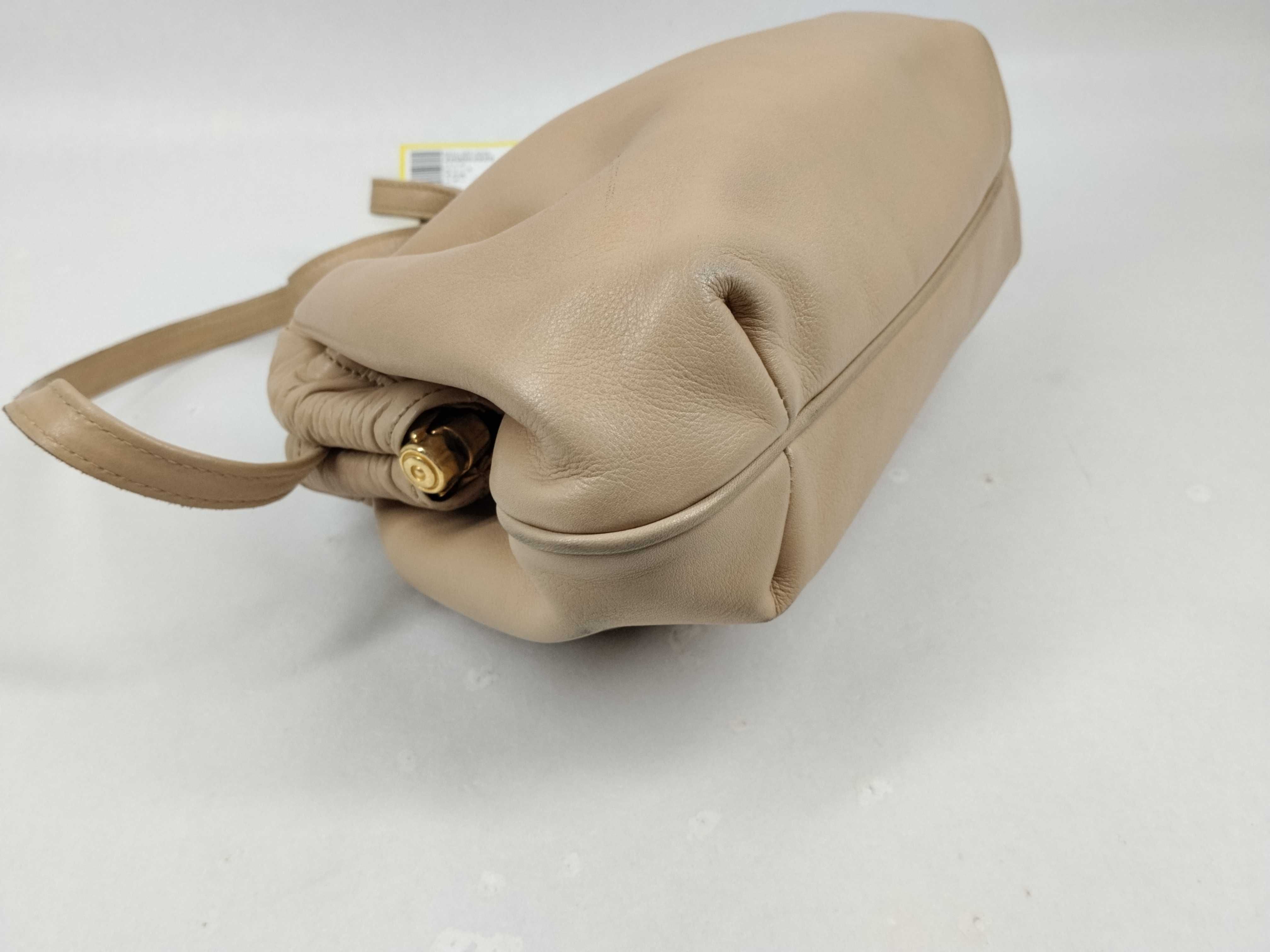Leather Drawstring Shoulder Bag — view 4