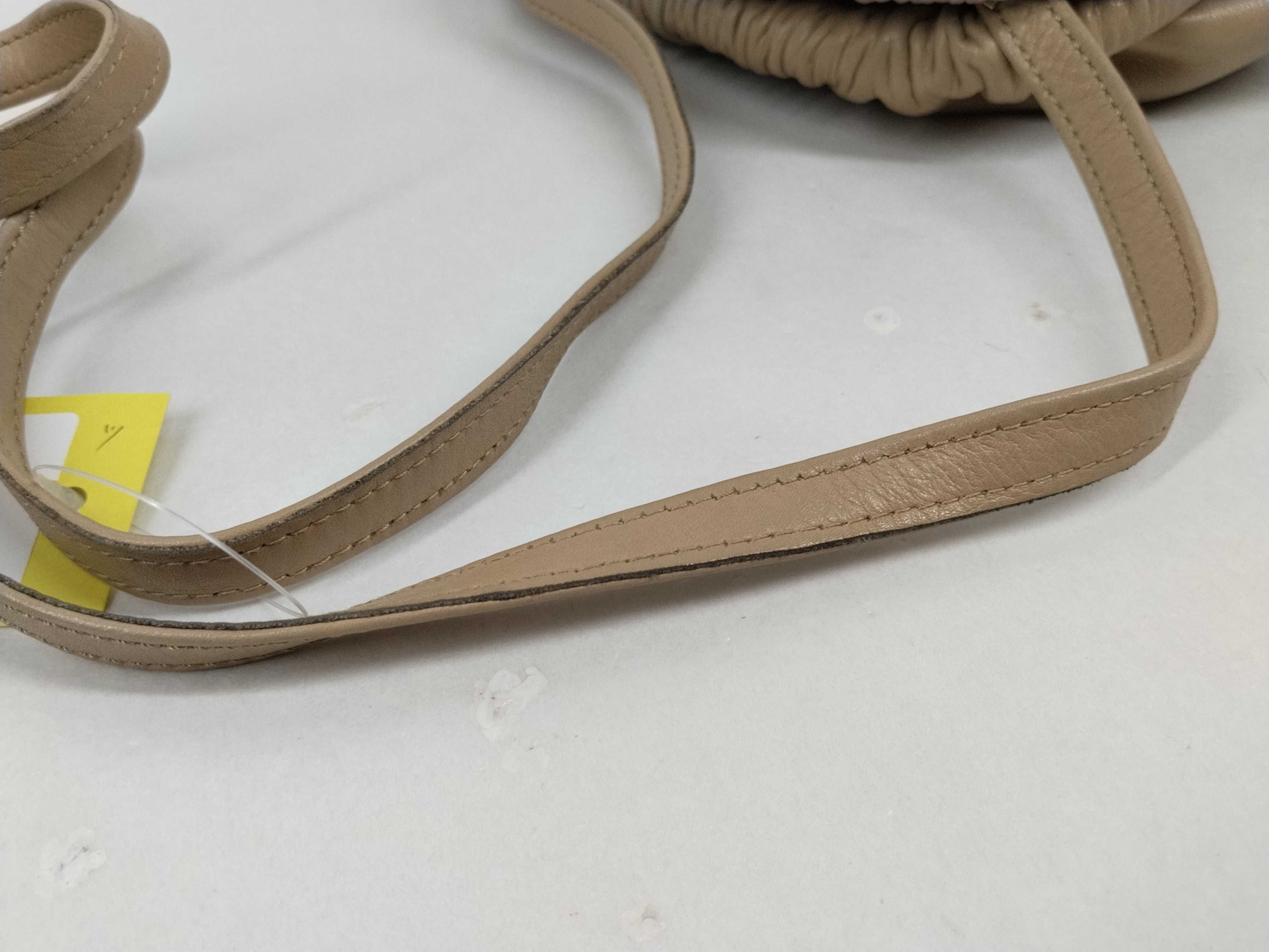 Leather Drawstring Shoulder Bag — view 6
